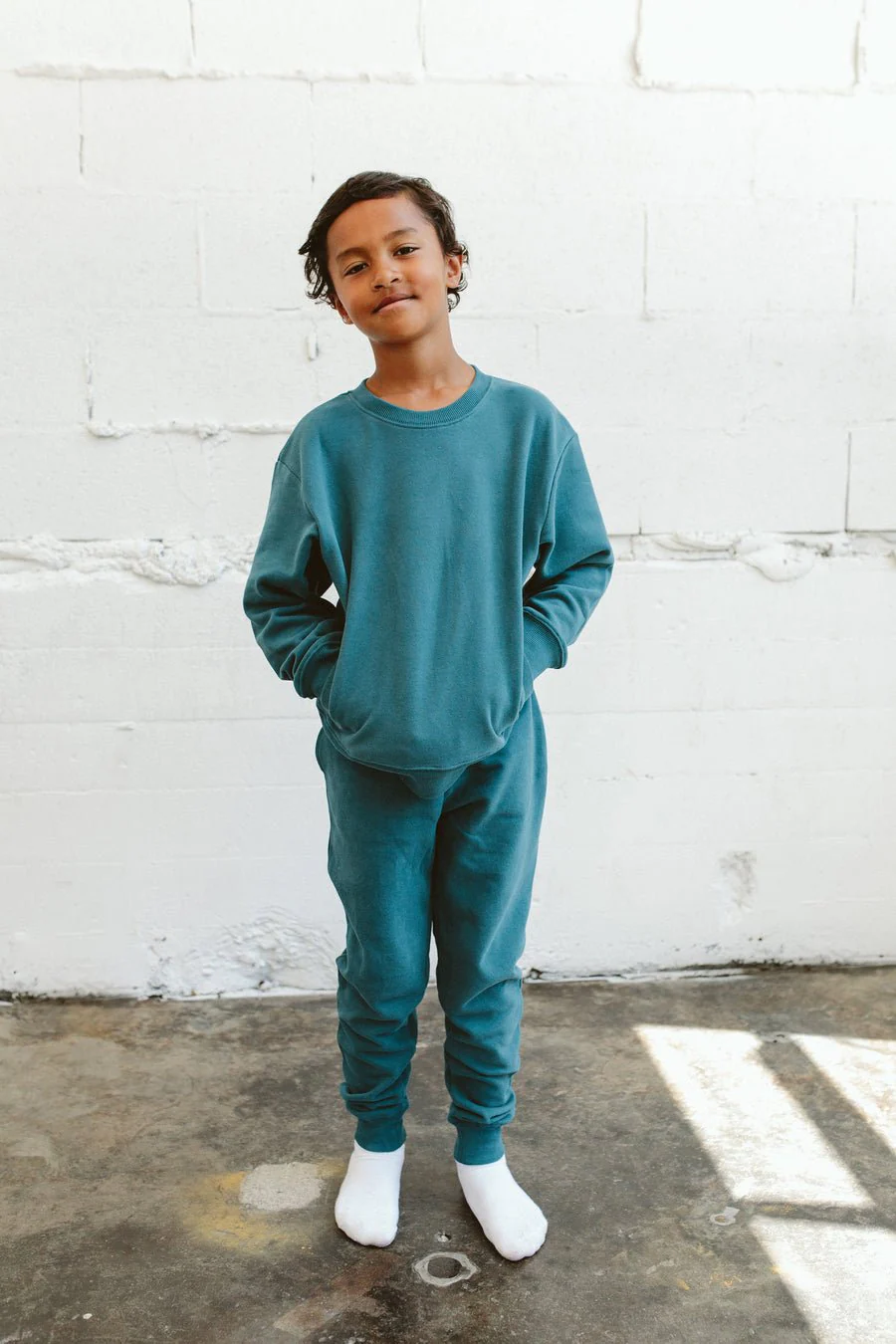 Kids' Organic Cotton French Terry Sweatsuit Set - Image 3