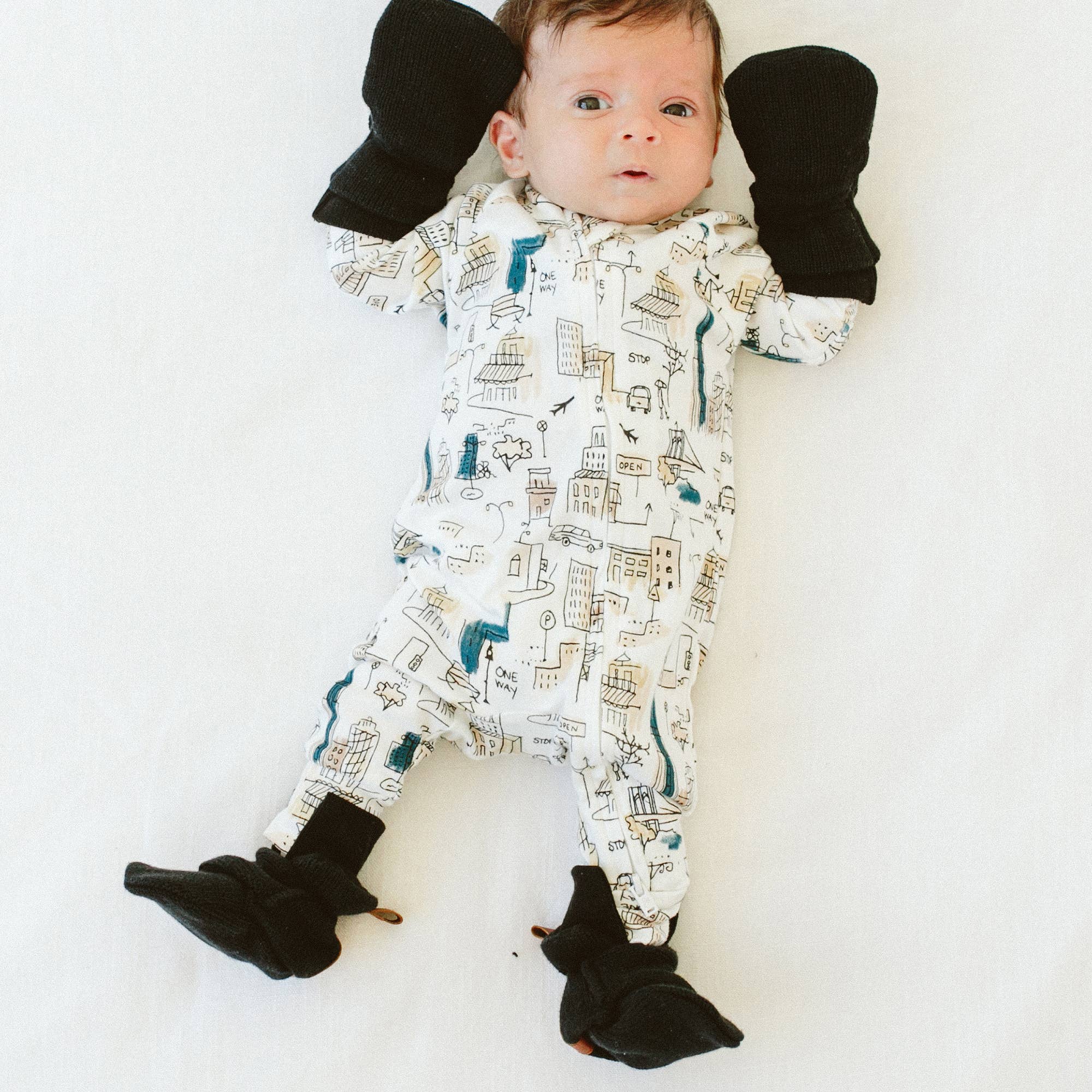 Knit Cotton Baby Stay-On Boots | Shadow - Image 6
