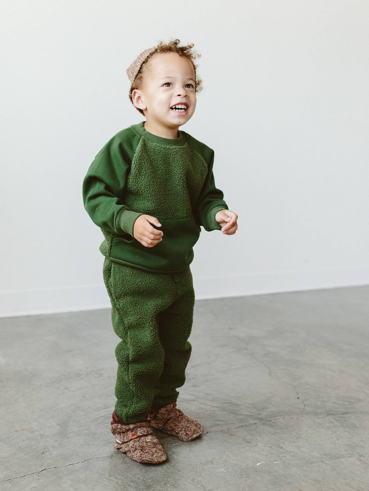 Kids' Sherpa Two-Piece Sweatsuit | Spruce - Image 3