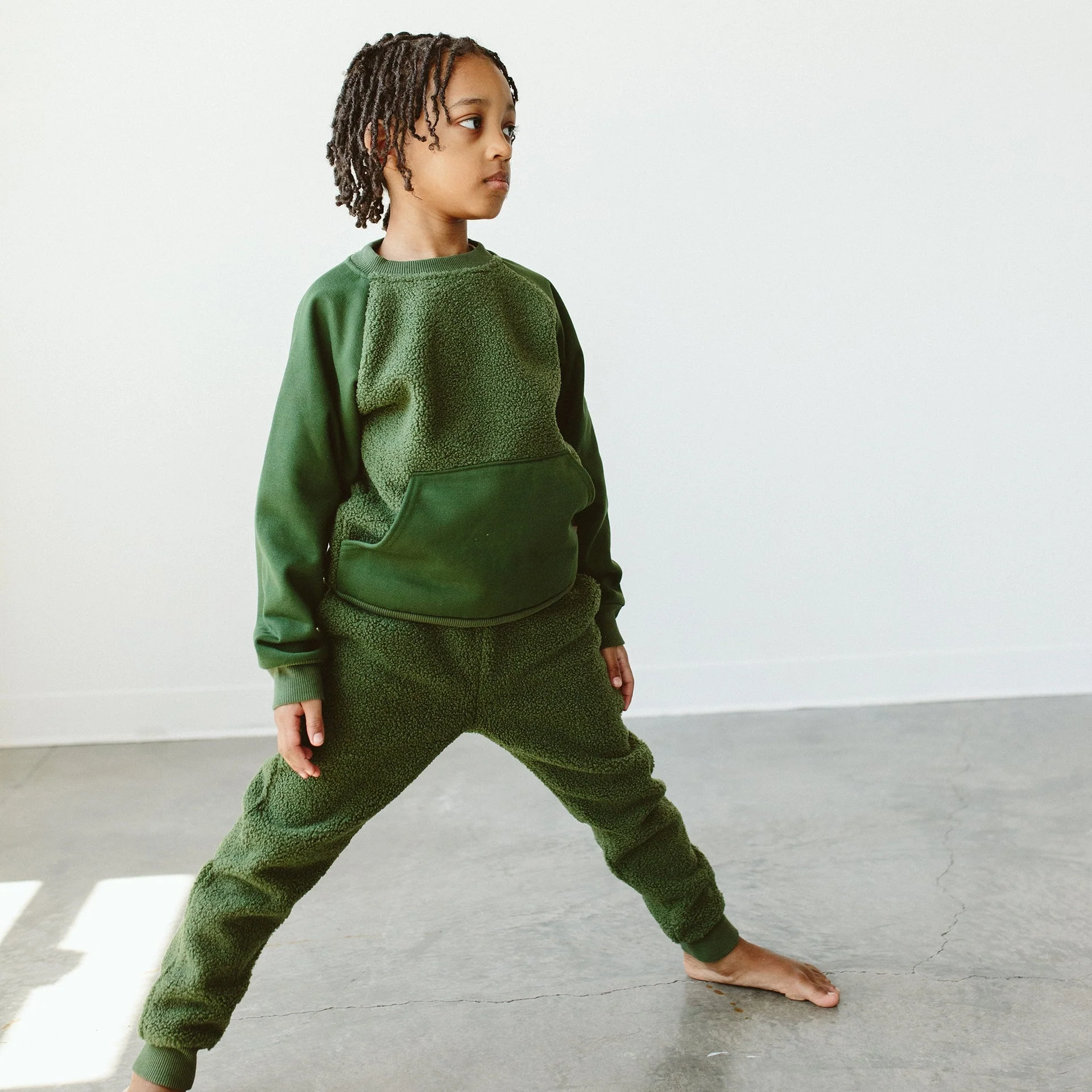 Kids' Sherpa Two-Piece Sweatsuit | Spruce - Image 5