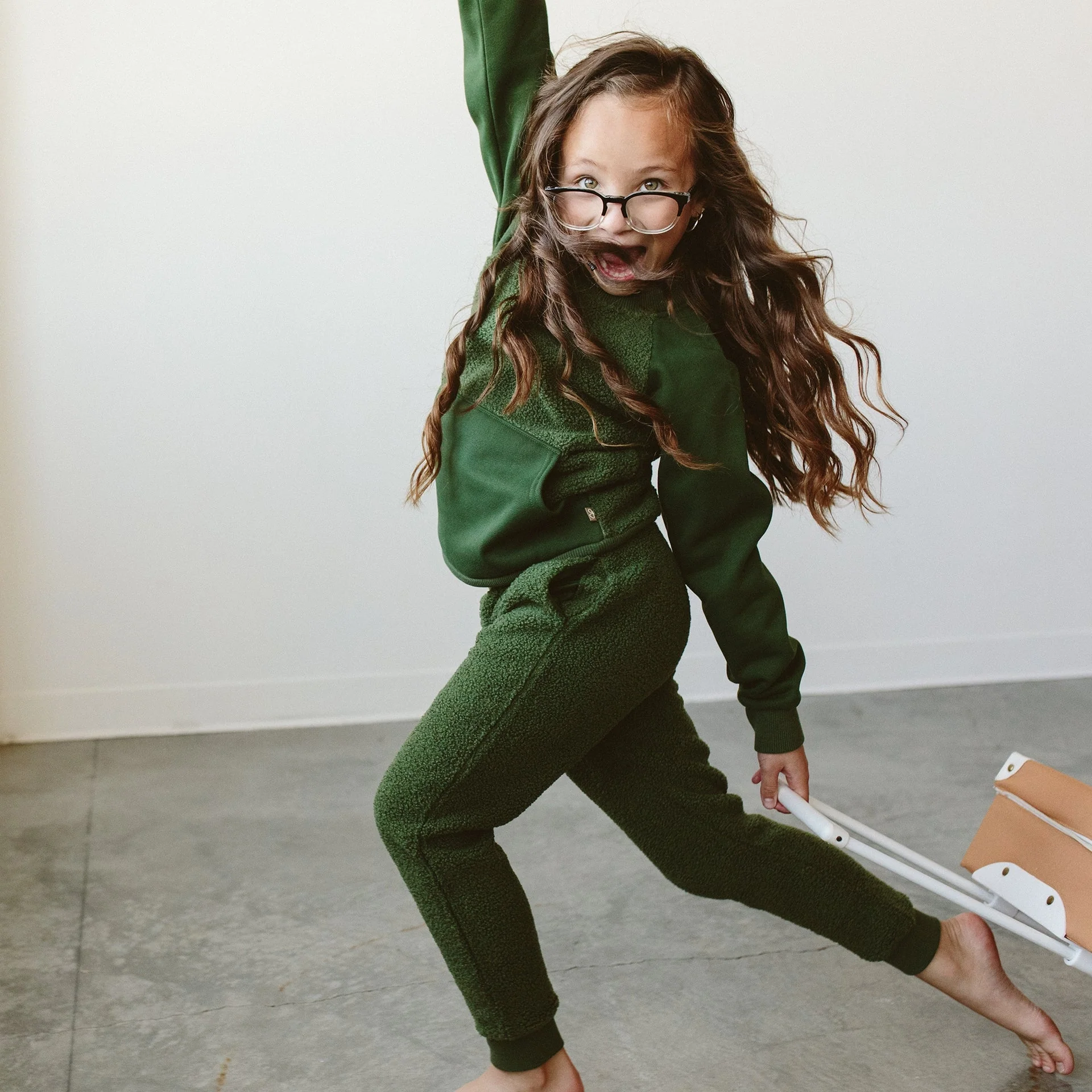 Kids' Sherpa Two-Piece Sweatsuit | Spruce - Image 6