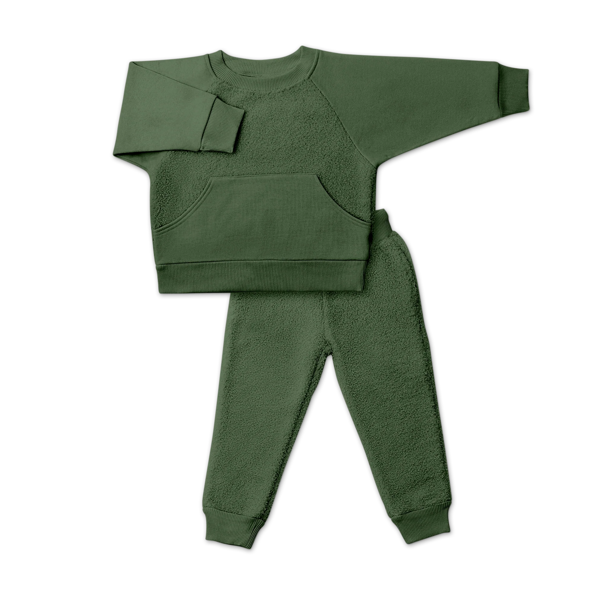 Kids' Sherpa Two-Piece Sweatsuit | Spruce - Image 7