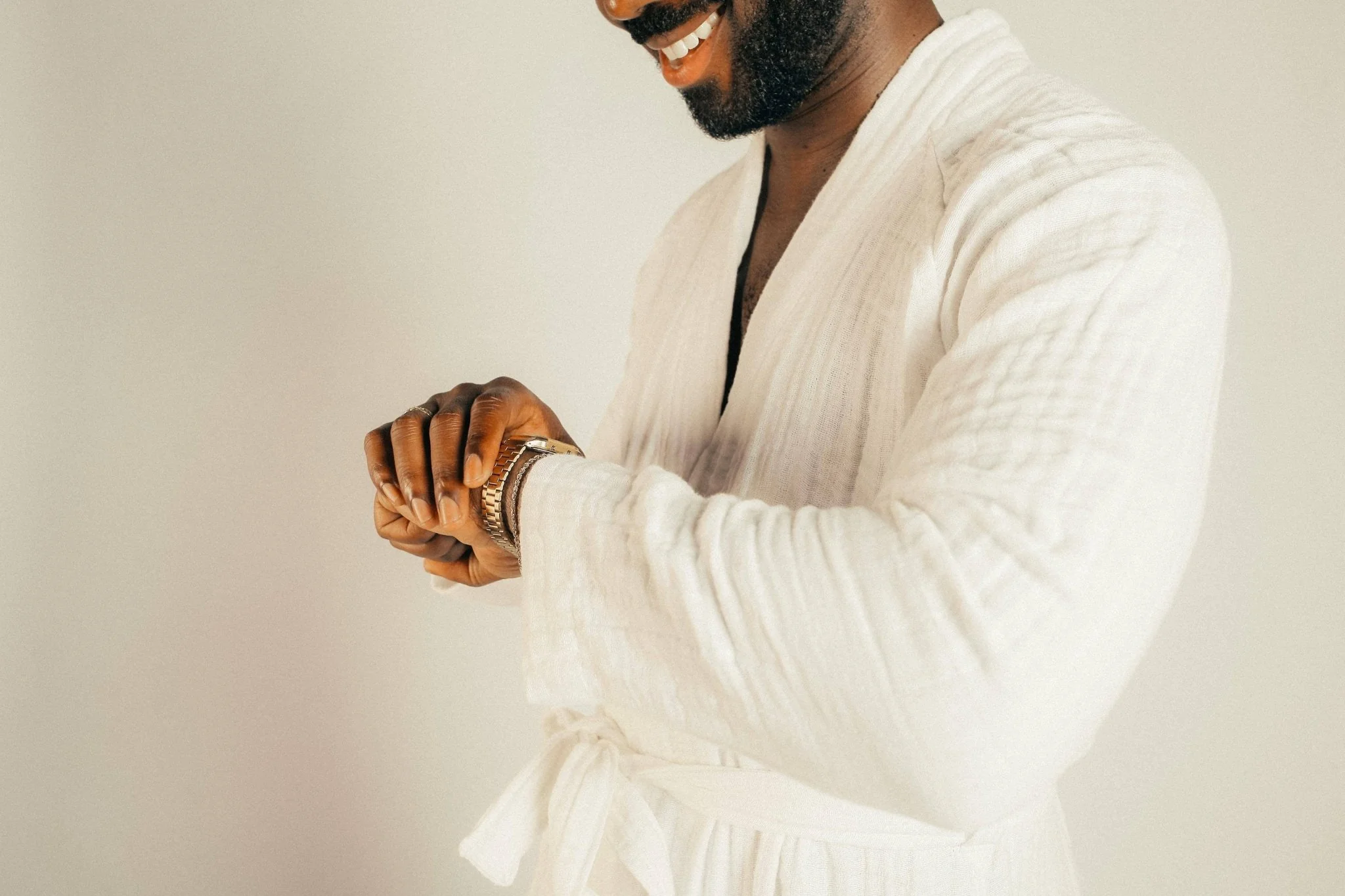 Organic Gauzy Robe | White - Image 3