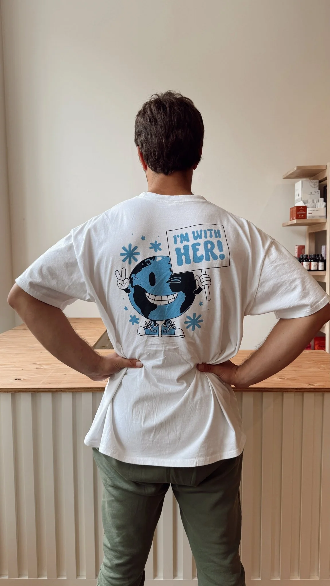 "I'm With Her" | Organic Cotton Earth Day Graphic Tee - Image 4