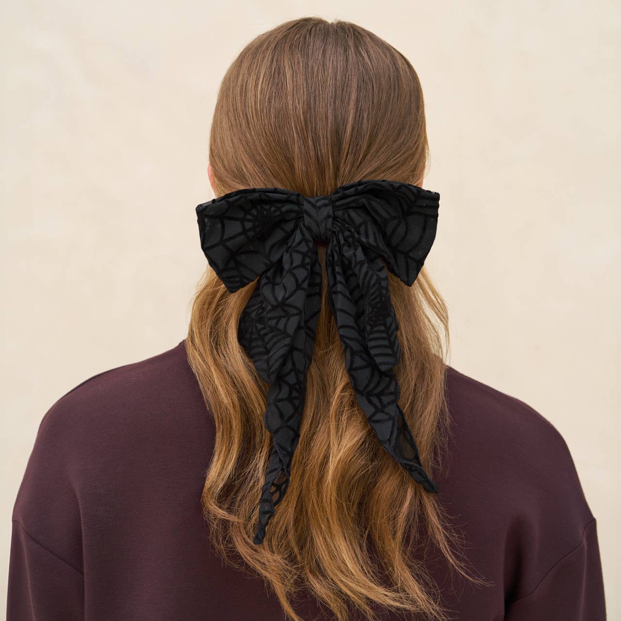Oversized Bow Hair Clip | Spiderweb - Image 4