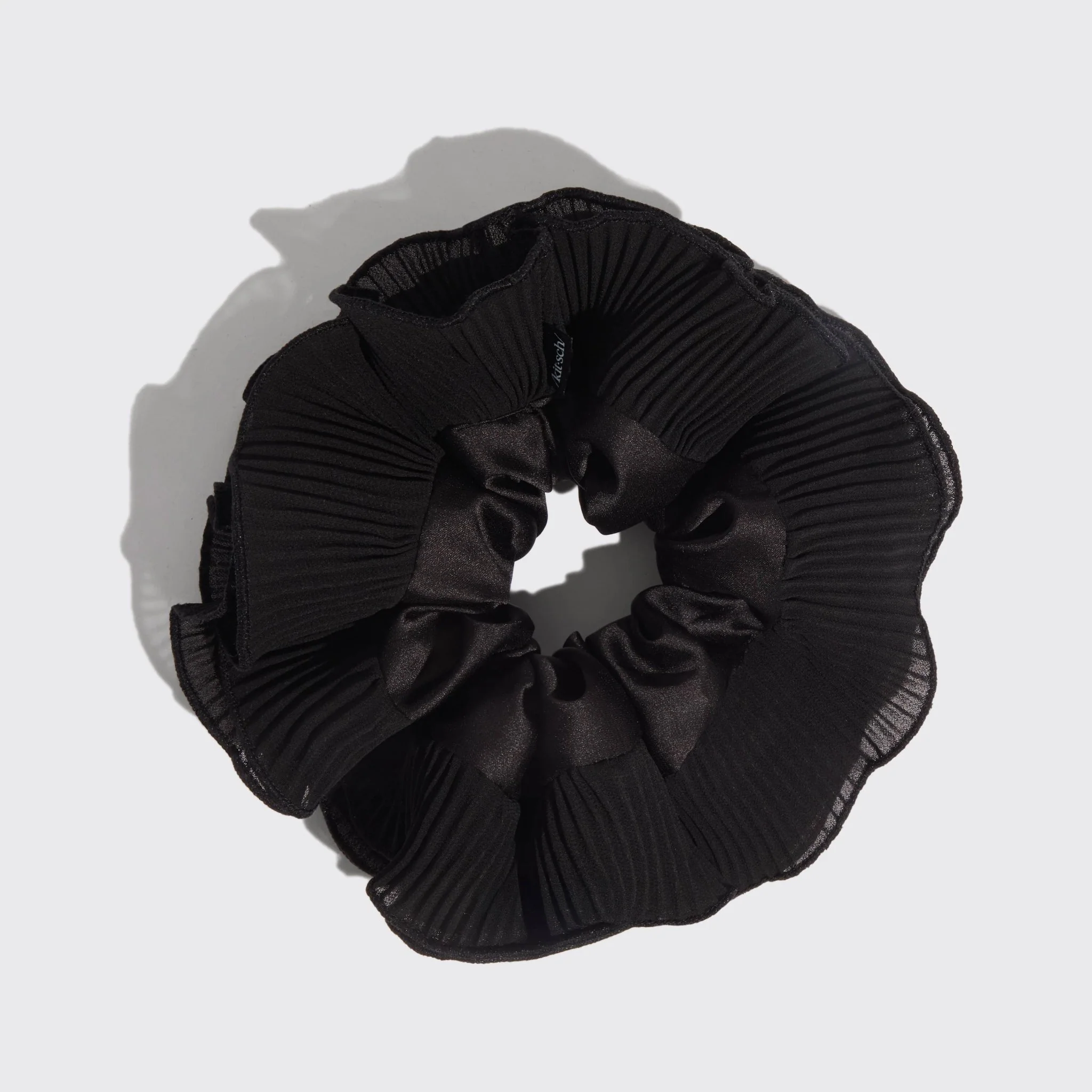Pleated Scrunchie | Black - Image 2