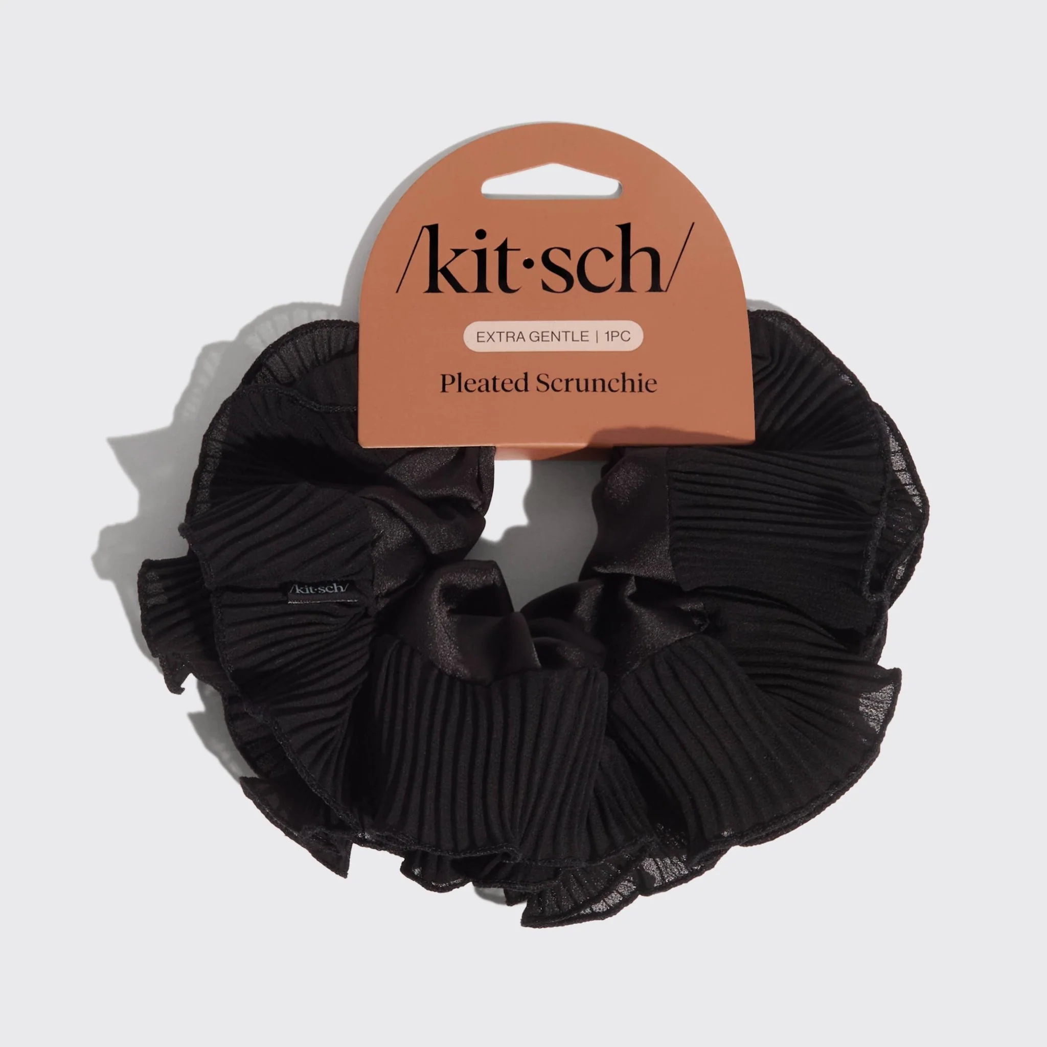 Pleated Scrunchie | Black - Image 4