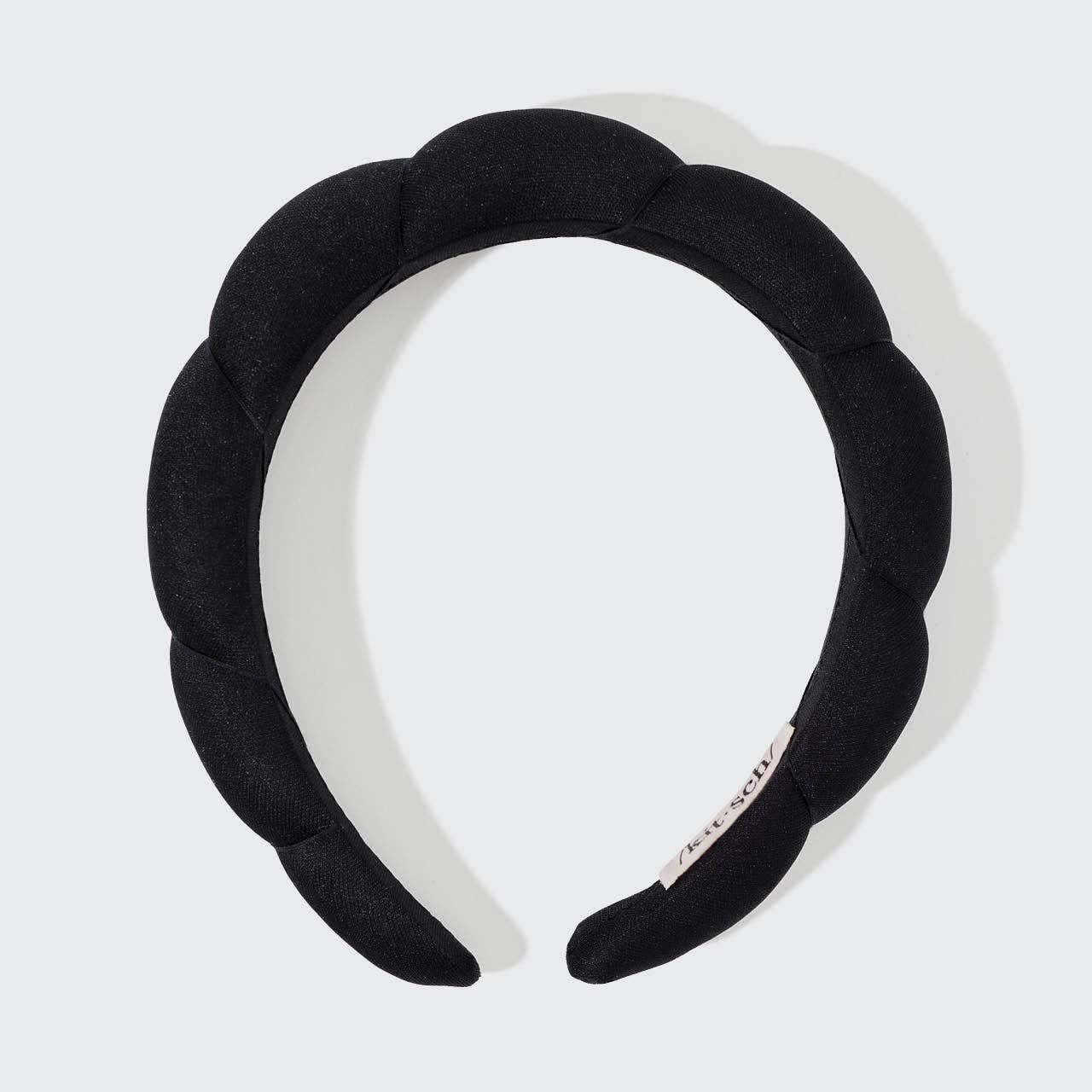 Recycled Fabric Puffy Headband | Black - Image 3