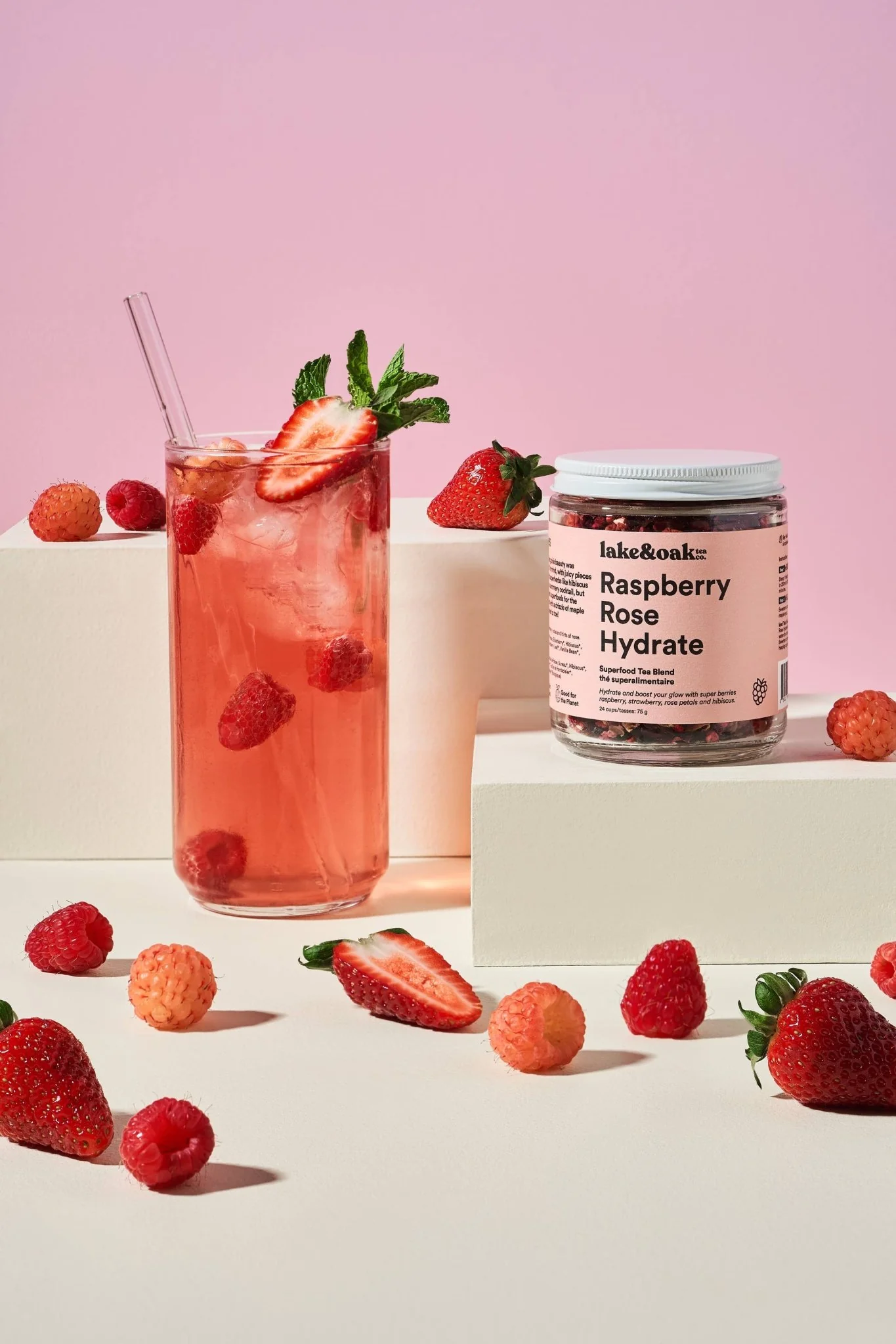 Raspberry Rose Hydrate | Superfood Tea Blend - Image 2