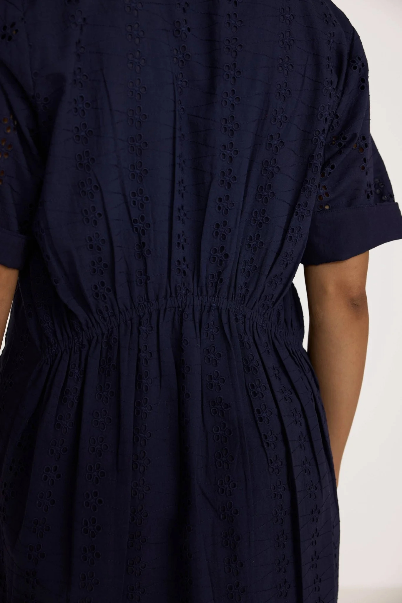 Classic Shirt Dress | Navy Lace - Image 4