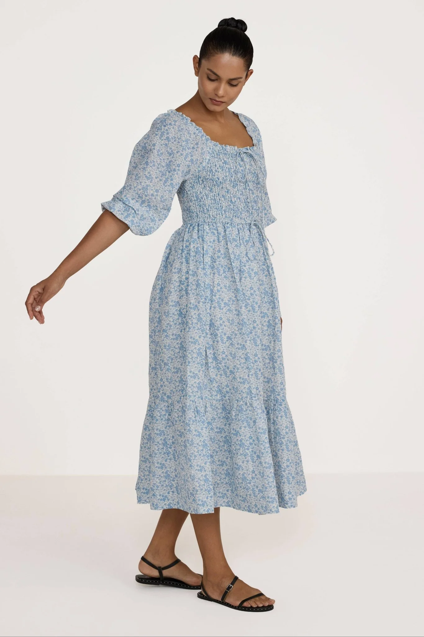 Shirred Bodice Dress | Floral - Image 3