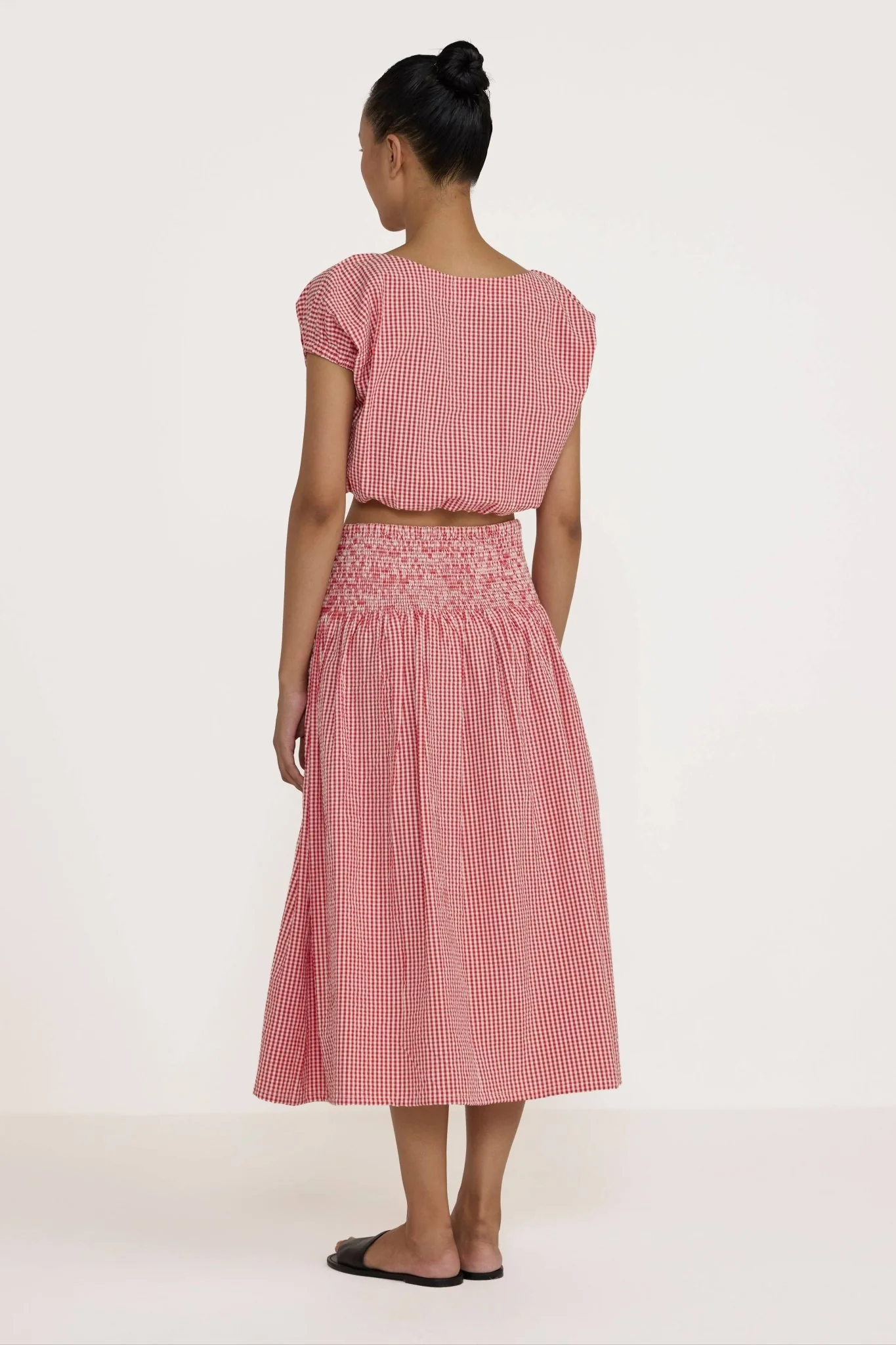Smocked Easy Skirt | Poppy Gingham - Image 3