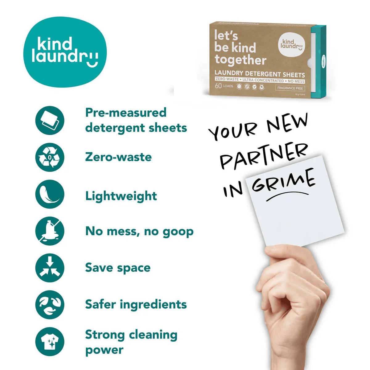 Kind Laundry Detergent Sheets Travel Pack (6 Loads) in the Ocean Breeze Scent - Image 3