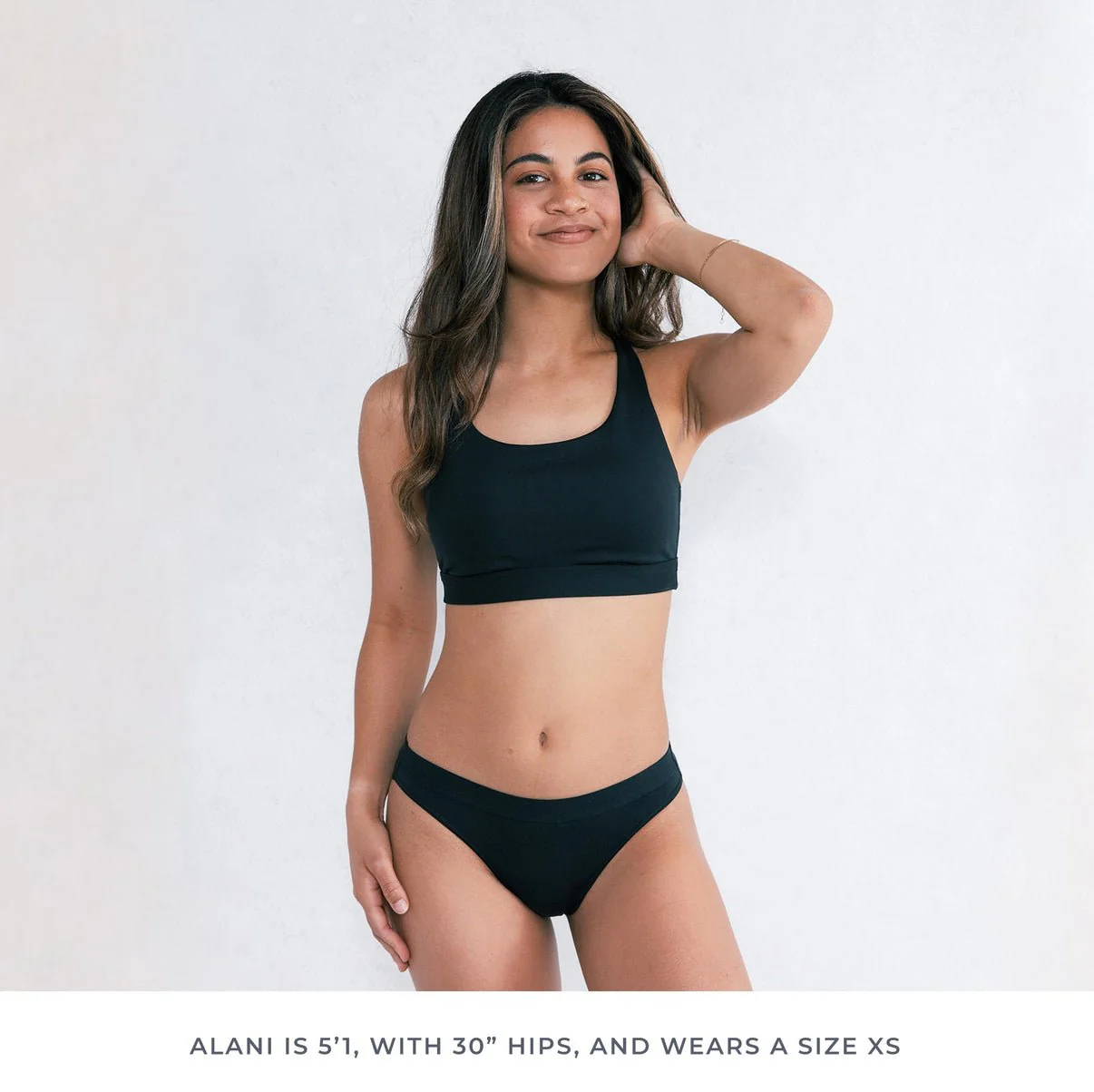 Leak Proof Cotton Bikini | Volcanic Black - Image 2