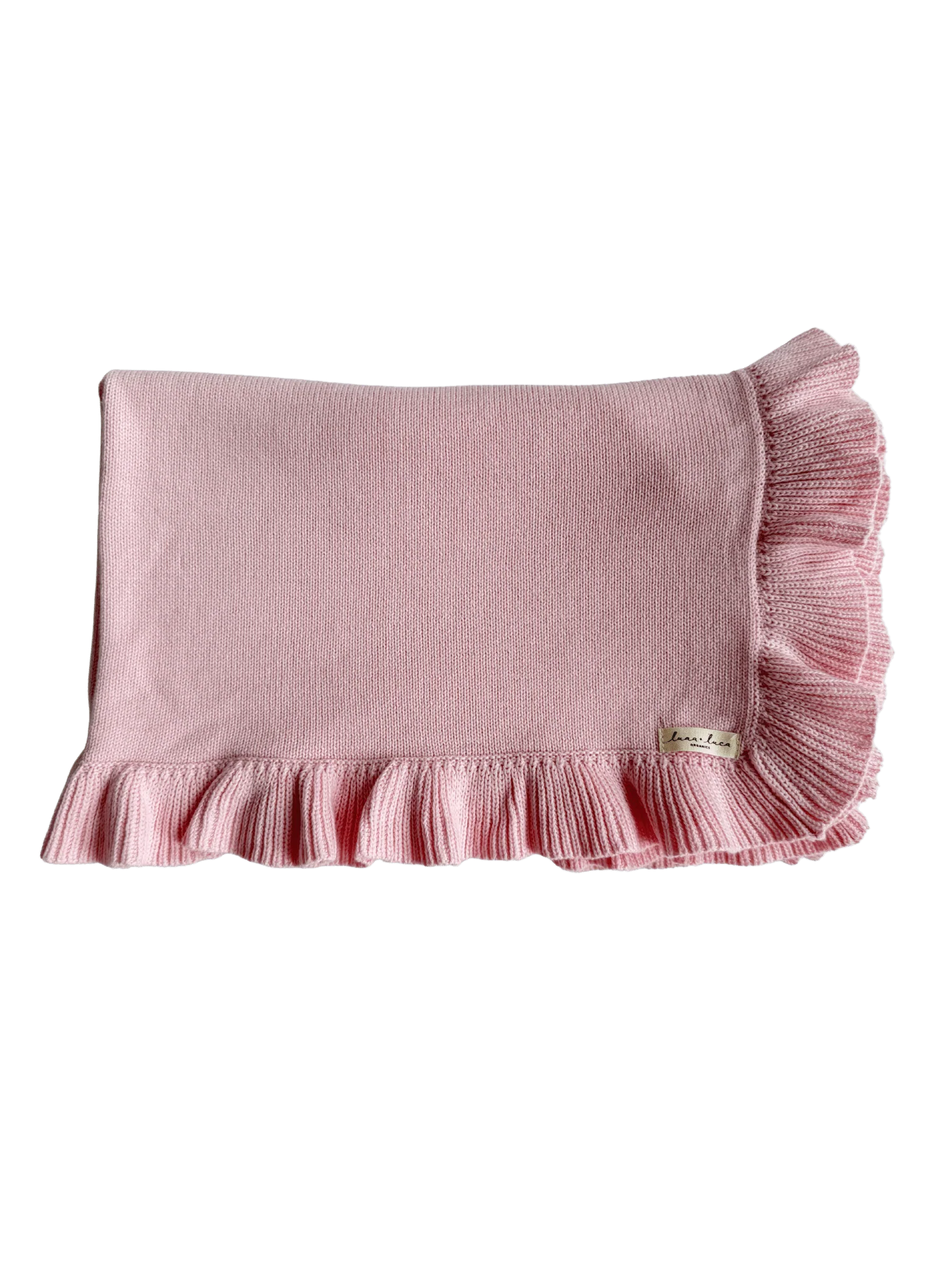 Classic Ruffle Baby Blanket | Powder Pink - Image 2