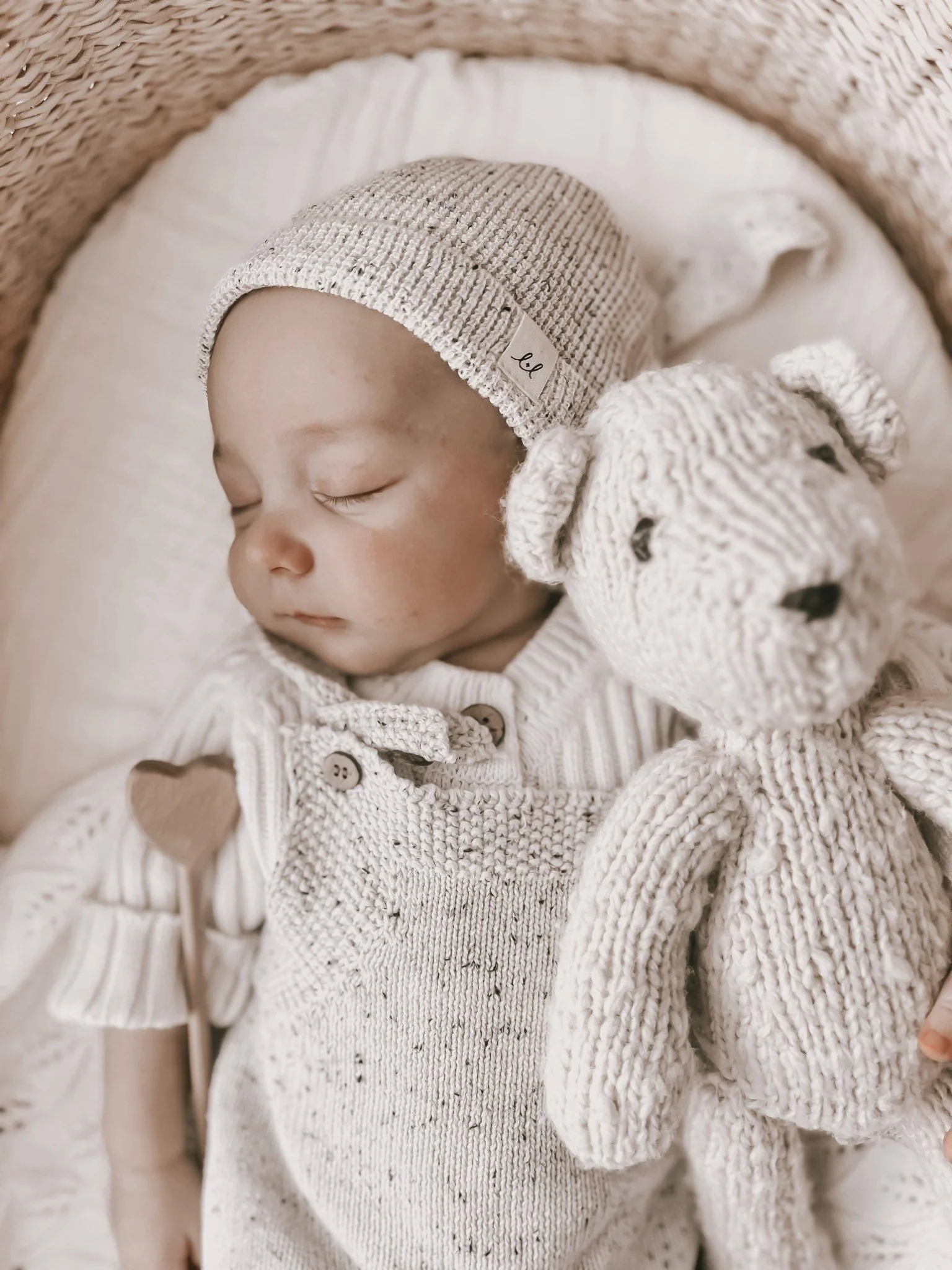 Organic Novelty Knit Romper | Black Speckle - Image 3