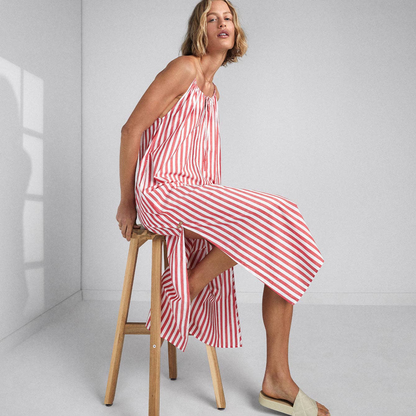 Airy Cotton Maxi Dress | Charmed Stripe - Image 7
