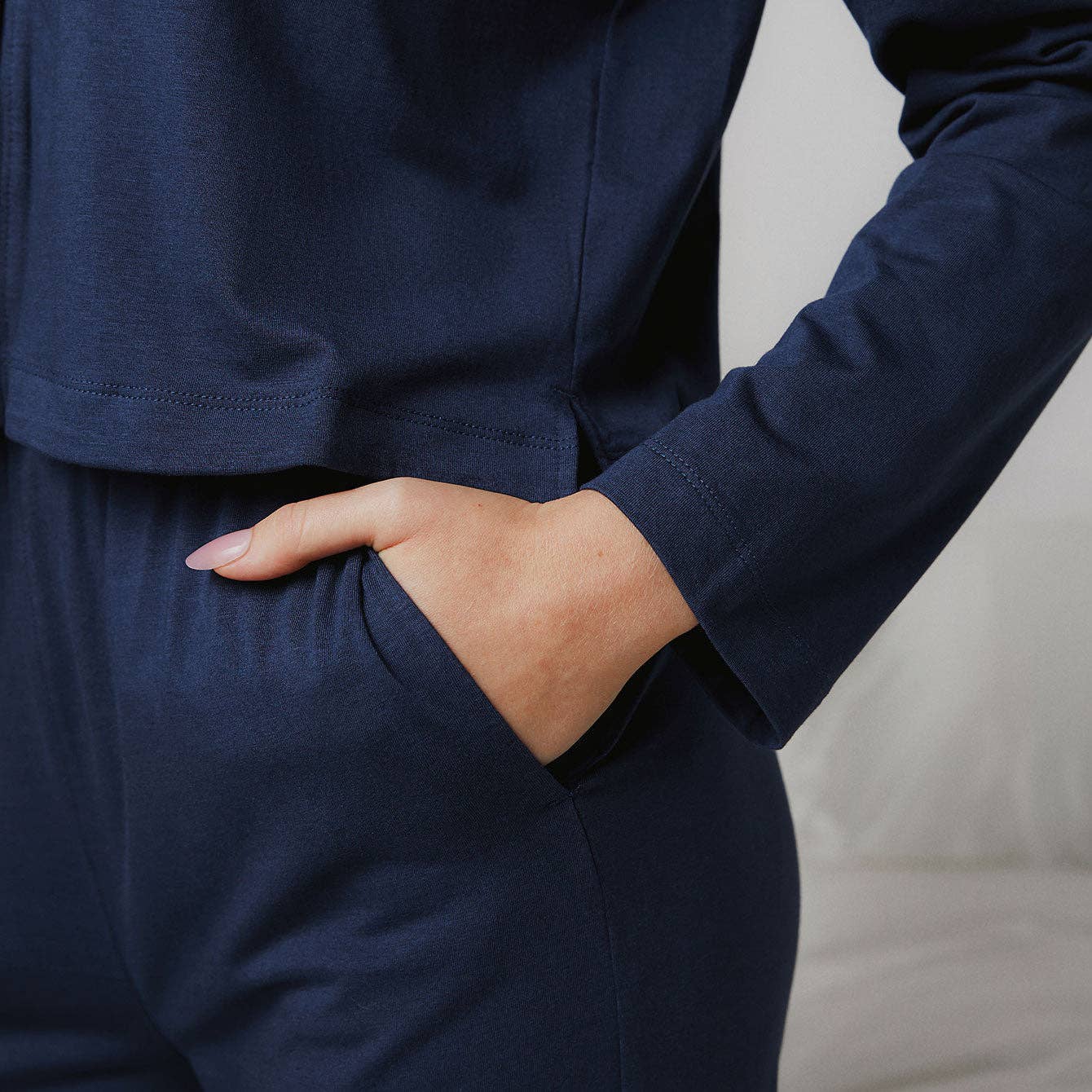Slumberknit™ Long Sleeve Pant Set | Deep Blue - Image 7