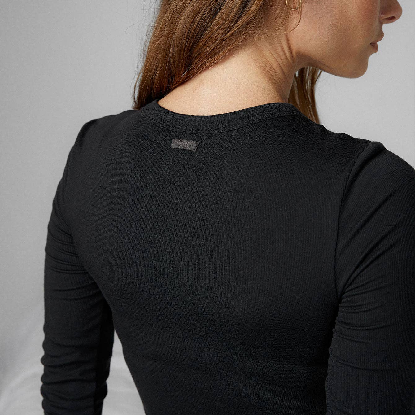 Soft Modal Rib Underpin Long Sleeve | Immersed Black - Image 5