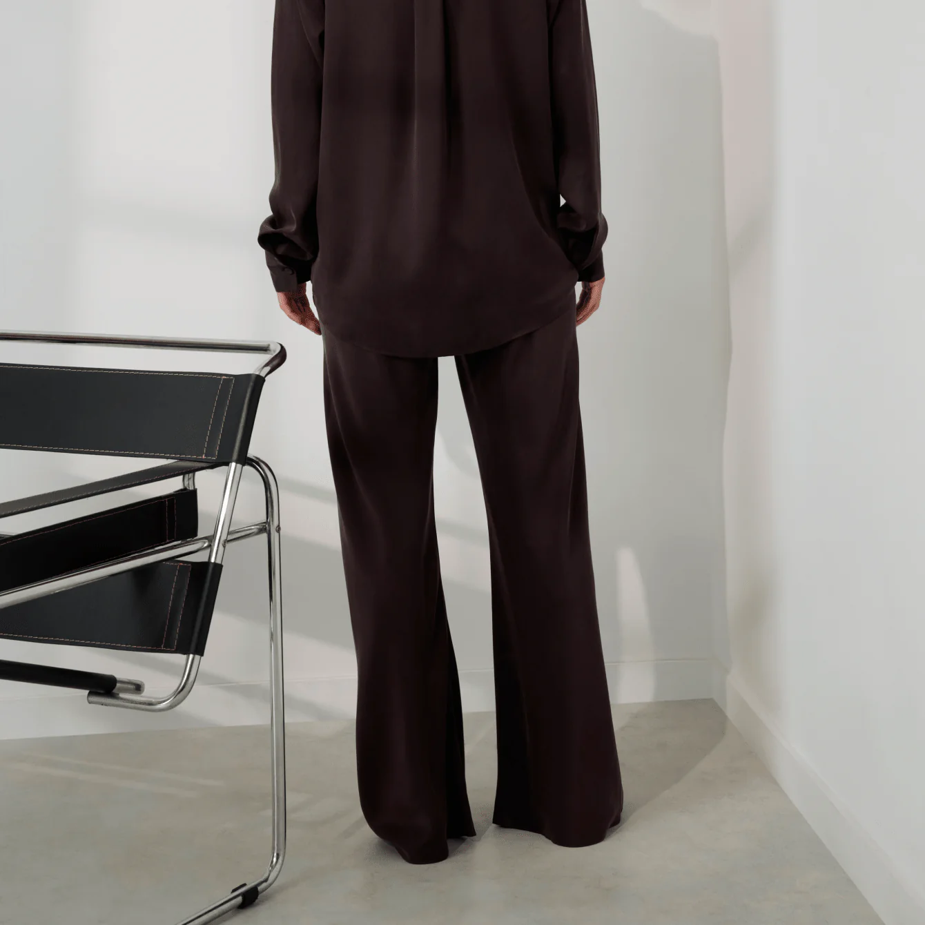 Washable Silk Bias Pant | Velvet Truffle - Image 2