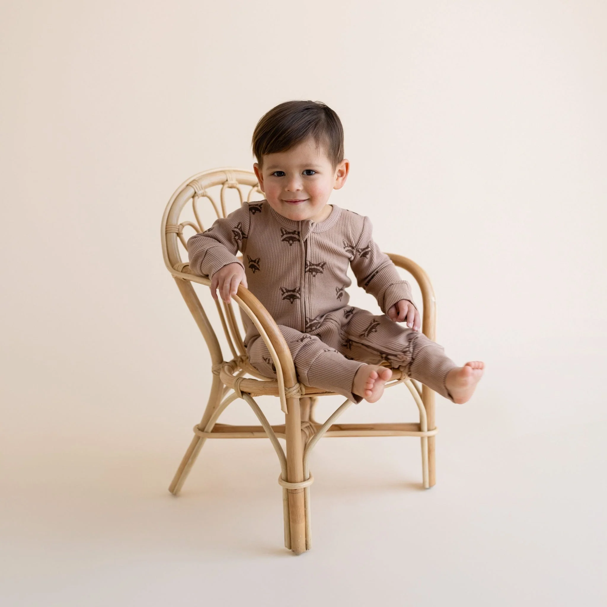 Organic 2-Way Zip Romper | Fox - Image 3