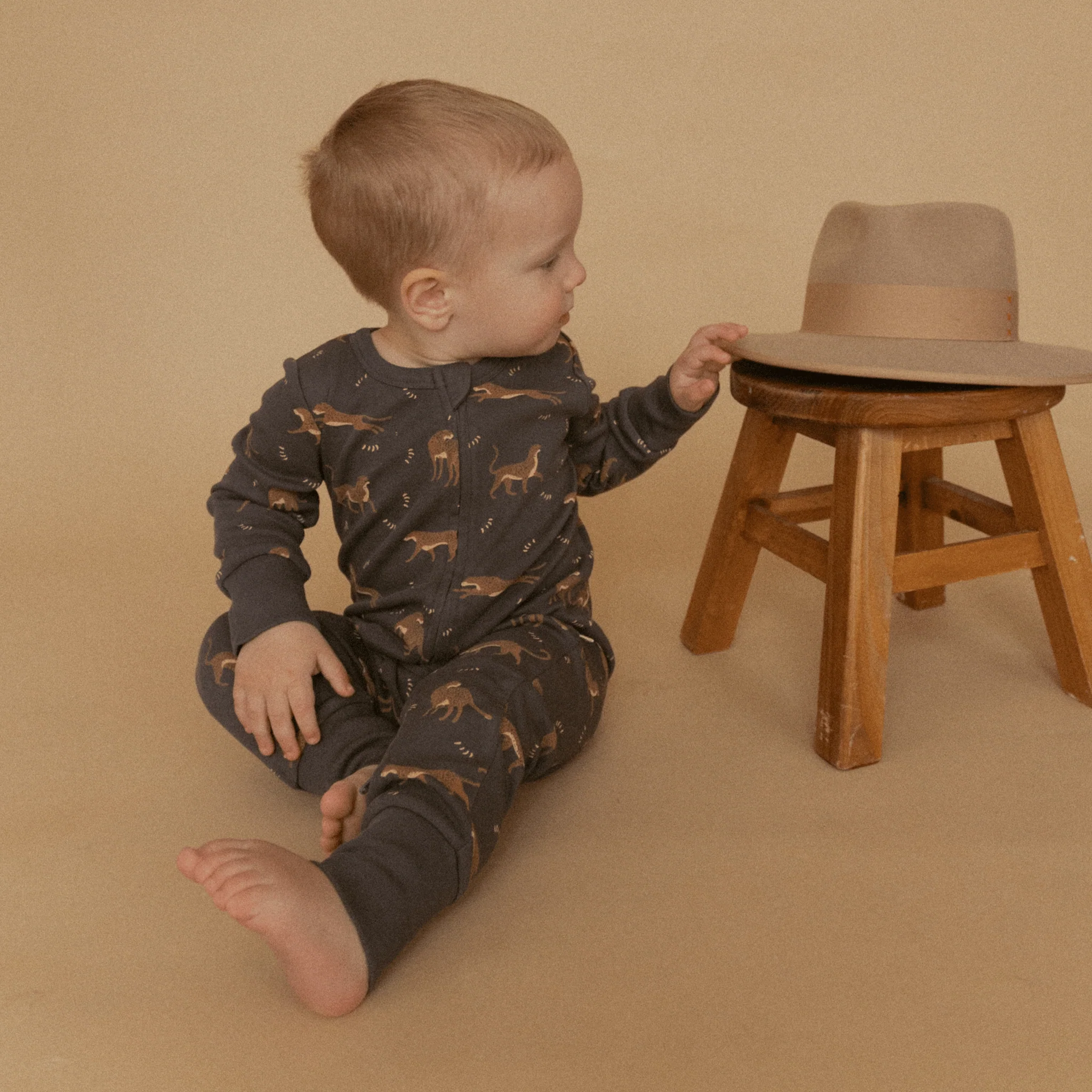 Organic 2-Way Zip Romper | Leopard - Image 3