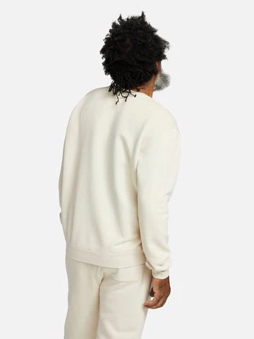 Men's Fleece Crew Neck Sweatshirt | Bone - Image 3