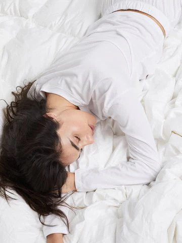Tencel Long Sleeve Sleep Tee | True White - Image 2