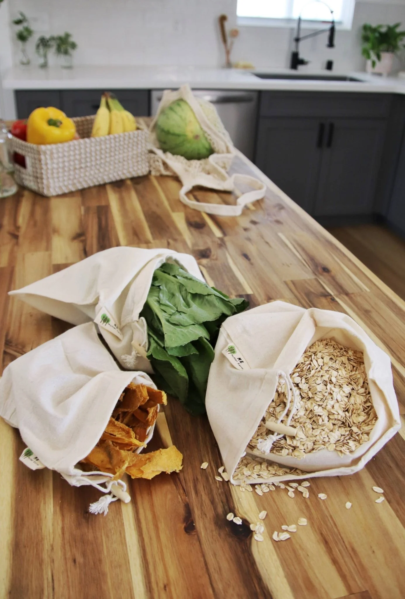 Cotton Muslin Bulk Shopping Bags | Set of 3 - Image 2