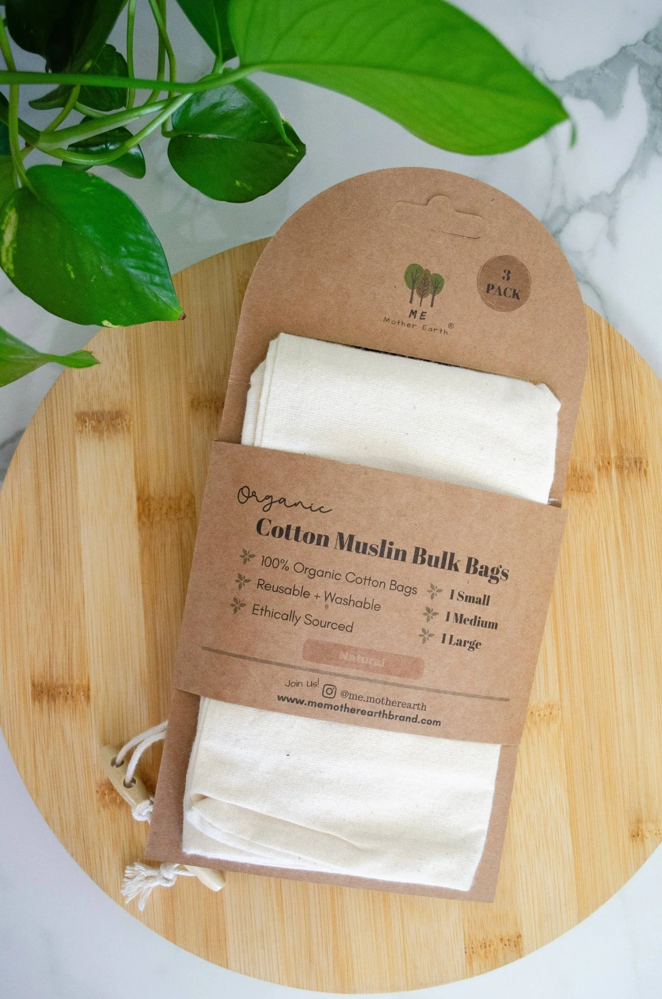 Cotton Muslin Bulk Shopping Bags | Set of 3 - Image 3