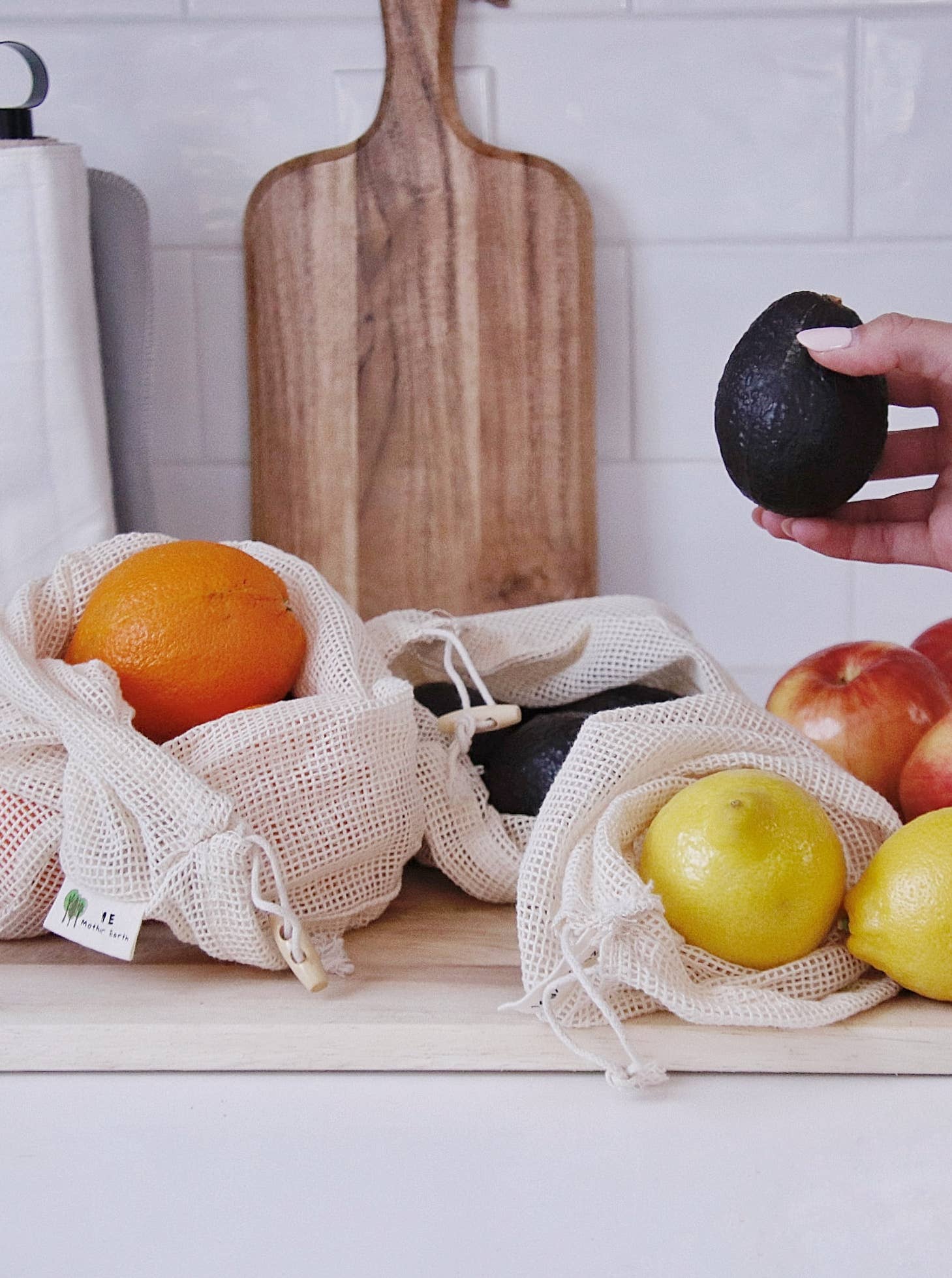 Organic Cotton Mesh Produce Bags | Set of 3 - Image 2