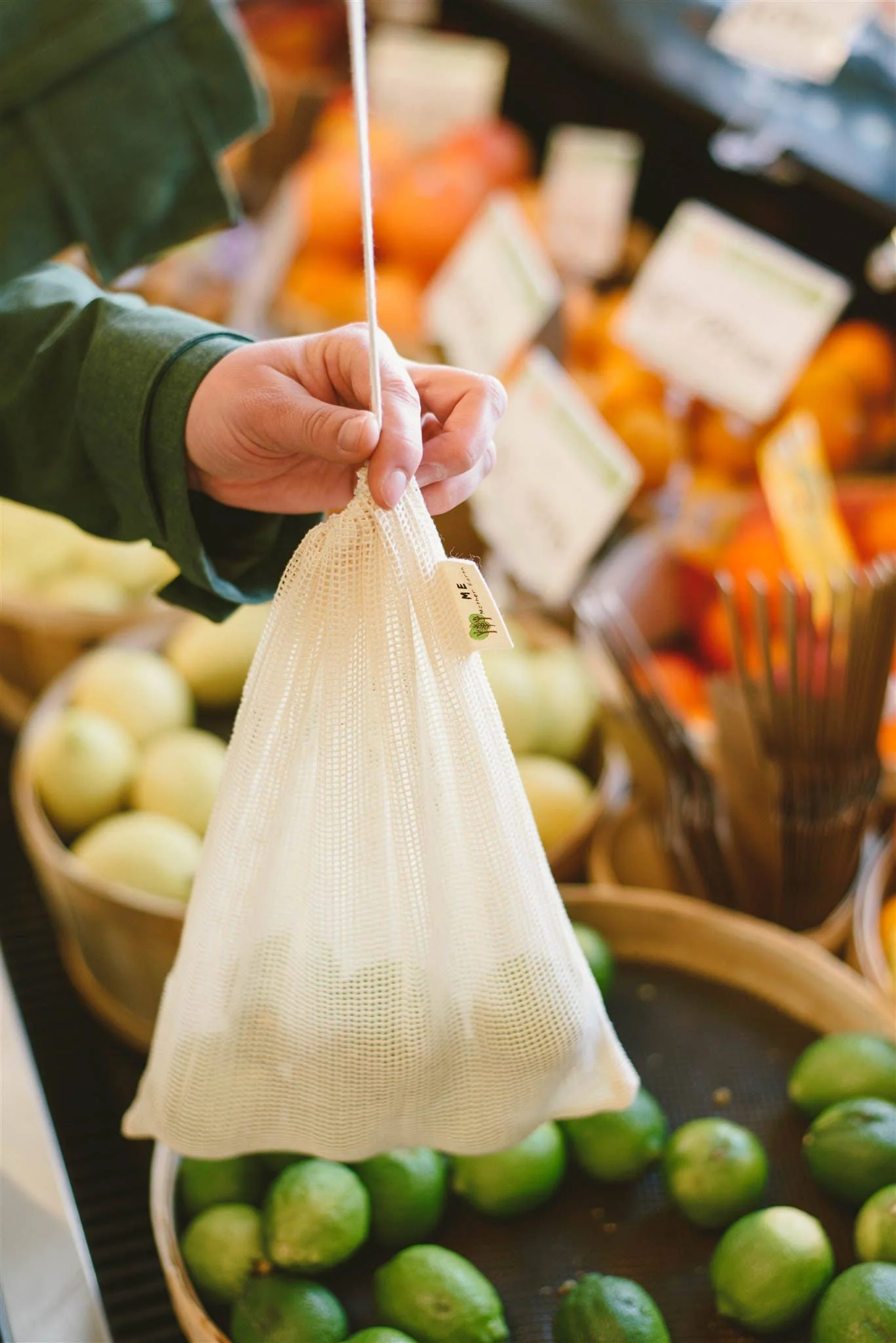 Organic Cotton Mesh Produce Bags | Set of 3 - Image 3