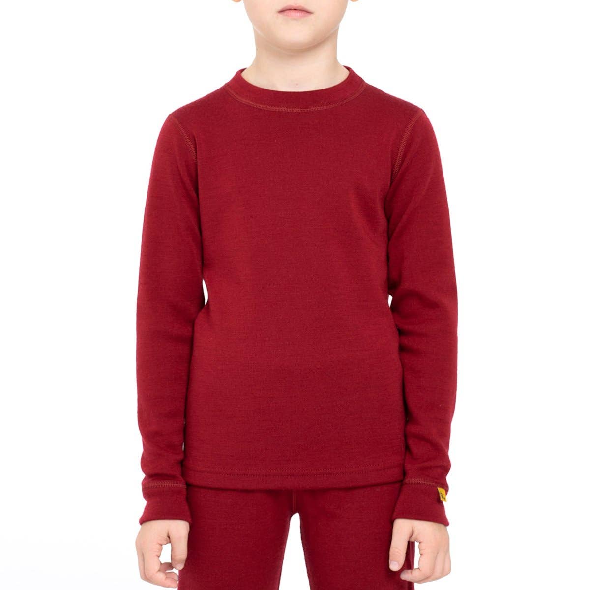 Kids' Merino 250 Long Sleeve Crew | Royal Cherry - Image 7
