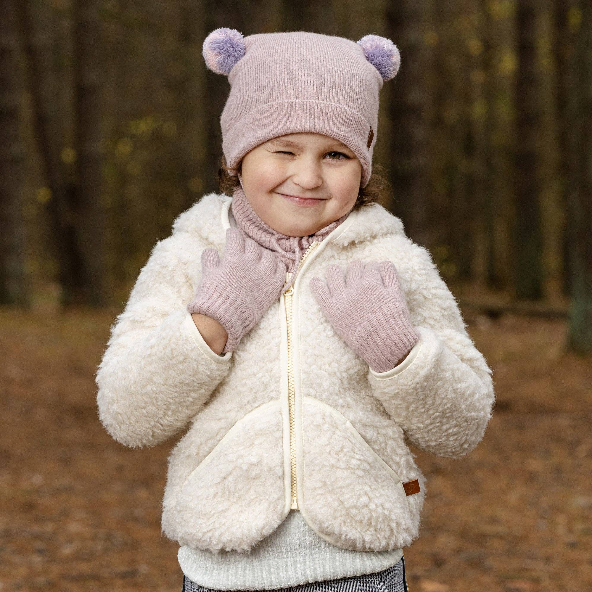 Kids' 100% Organic Wool Fleece Hooded Jacket - Image 3