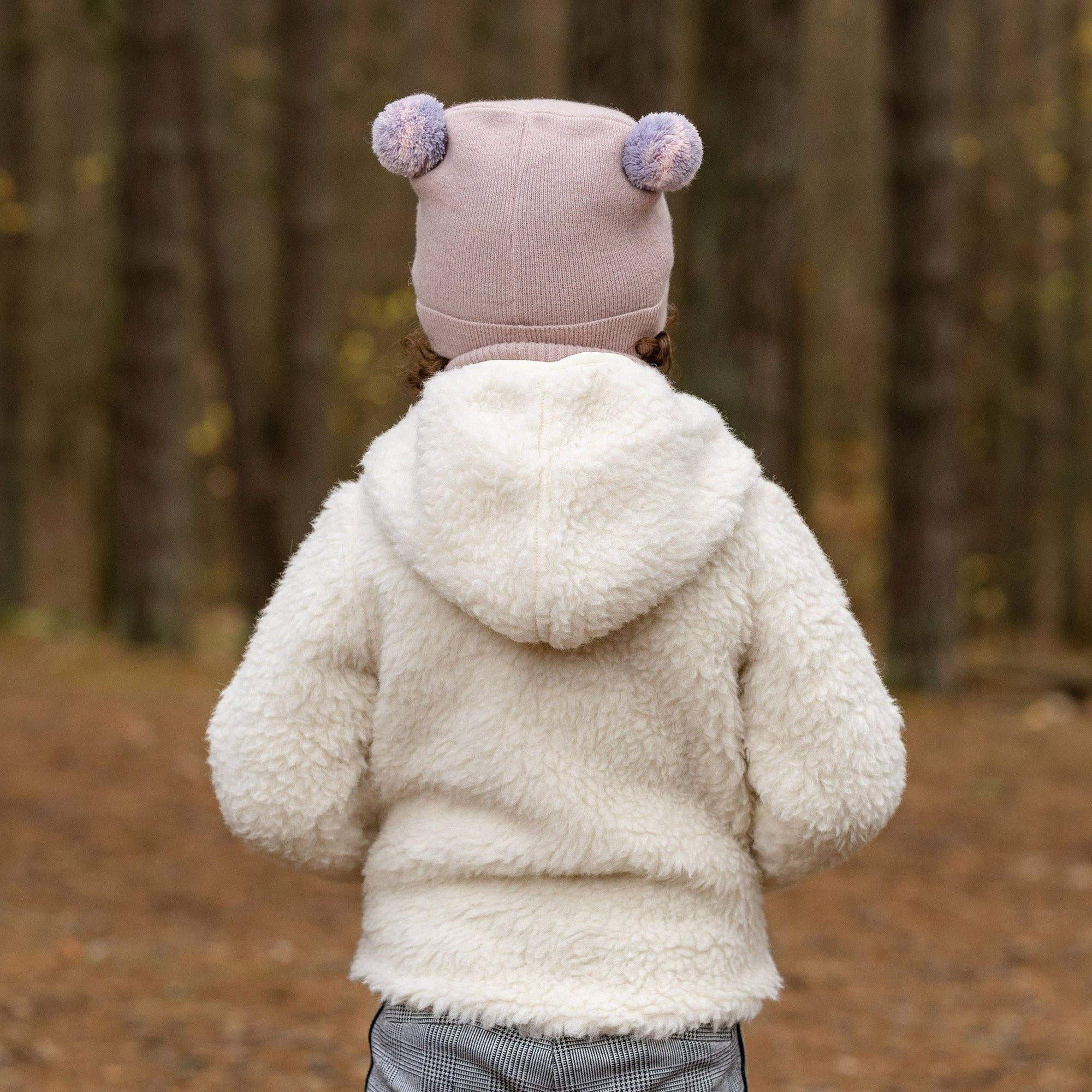Kids' 100% Organic Wool Fleece Hooded Jacket - Image 4