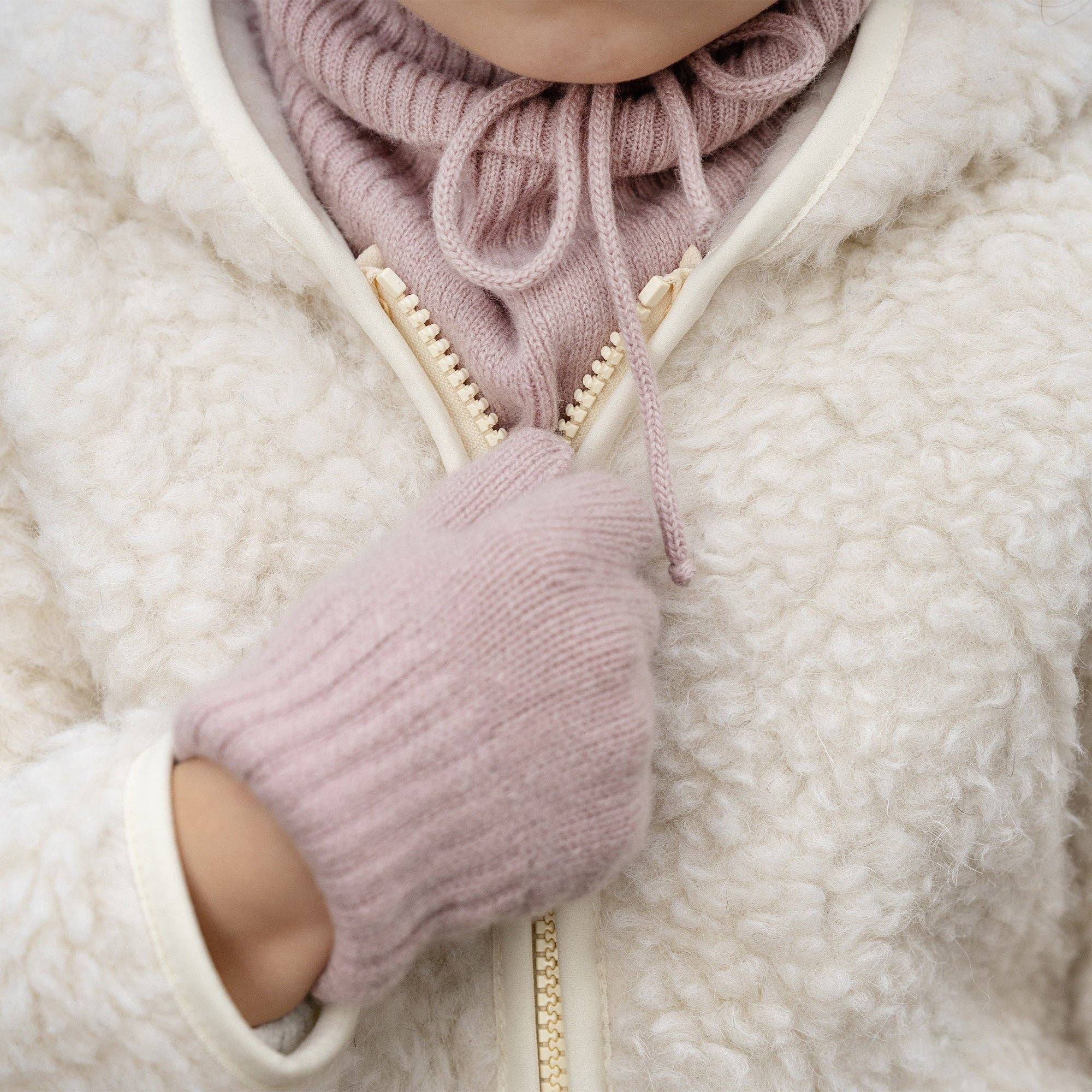 Kids' 100% Organic Wool Fleece Hooded Jacket - Image 6