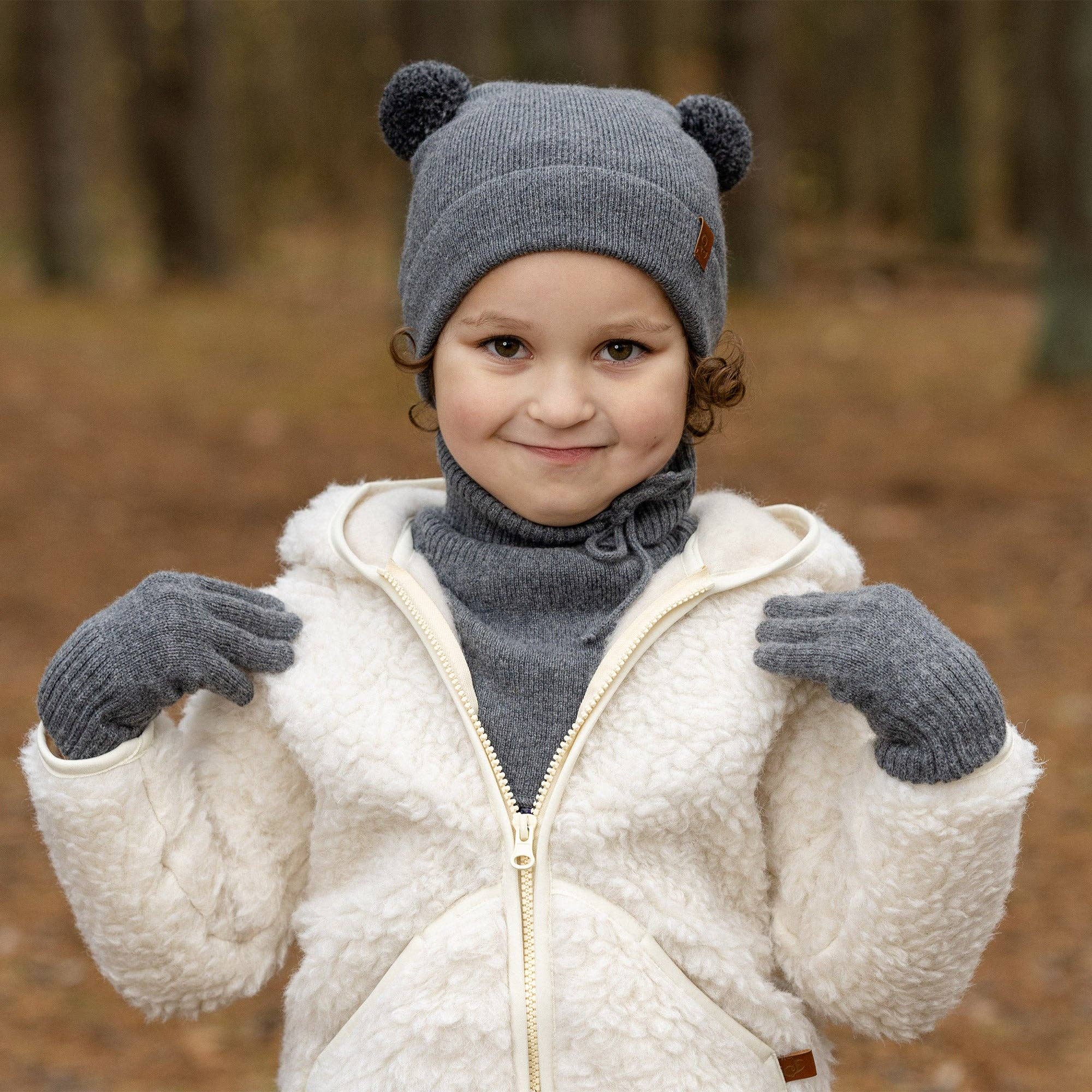 Kids' 100% Organic Wool Fleece Hooded Jacket - Image 9