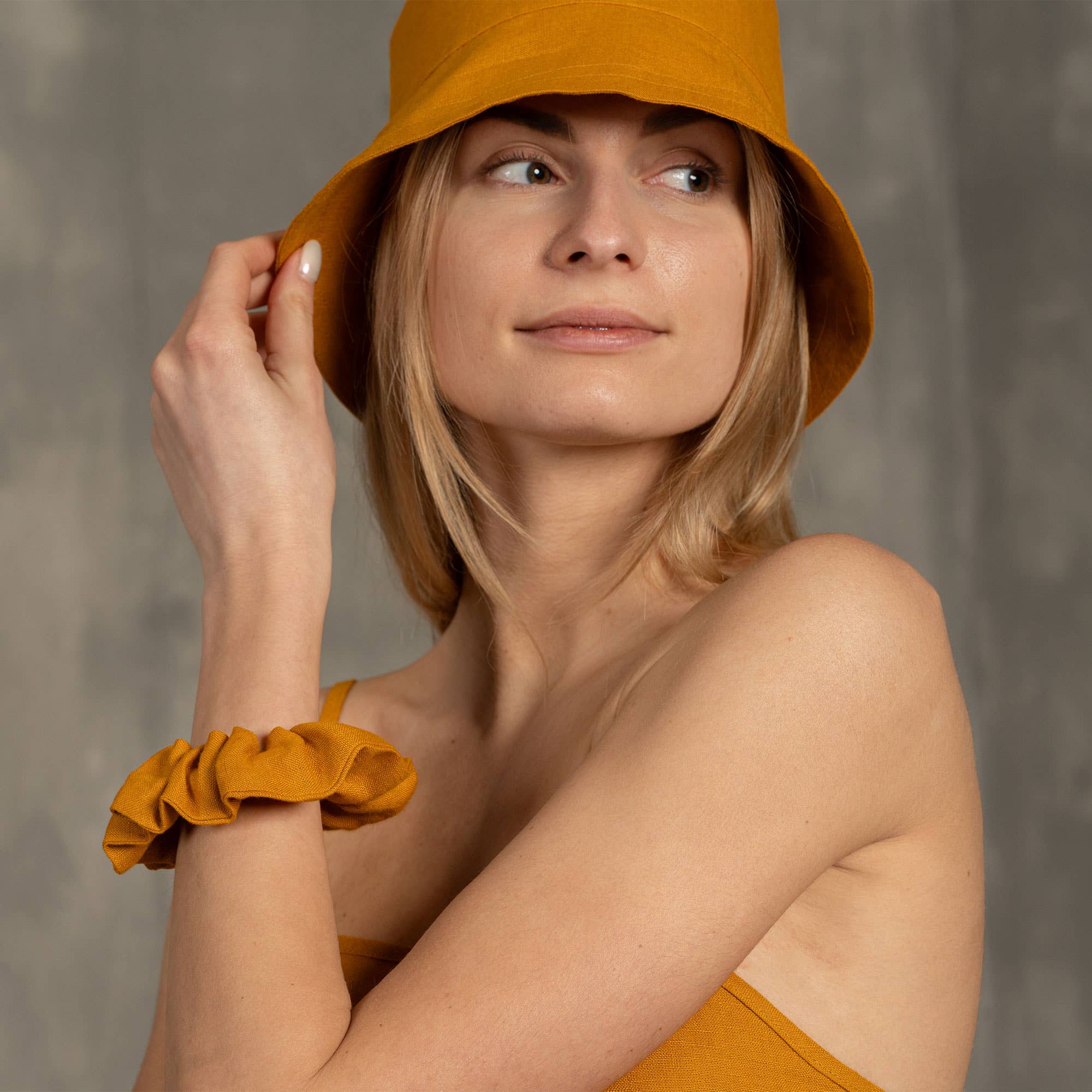 Linen Bucket Hat | Cloudy Blue - Image 4