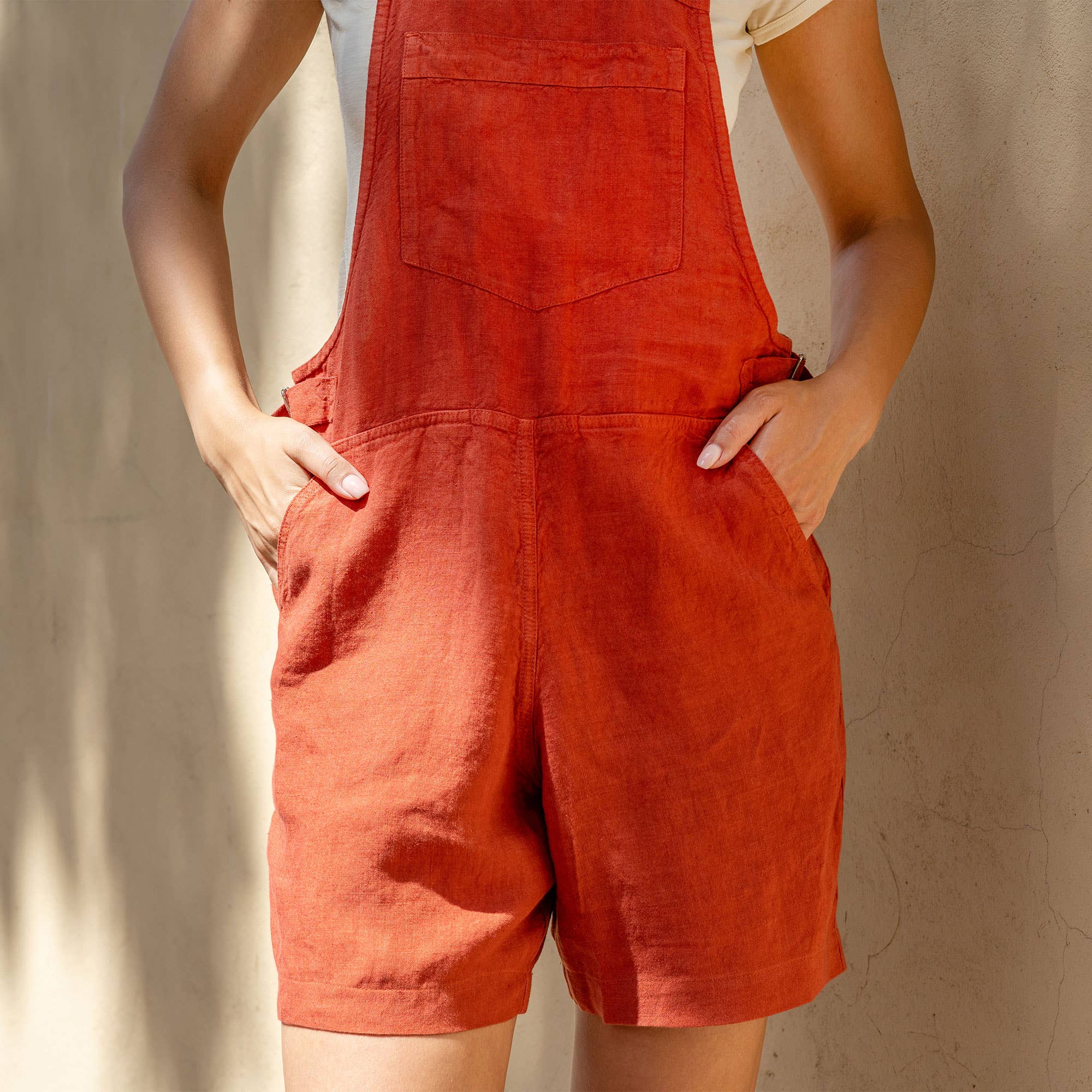 Linen Romper Nino | Pure White - Image 3