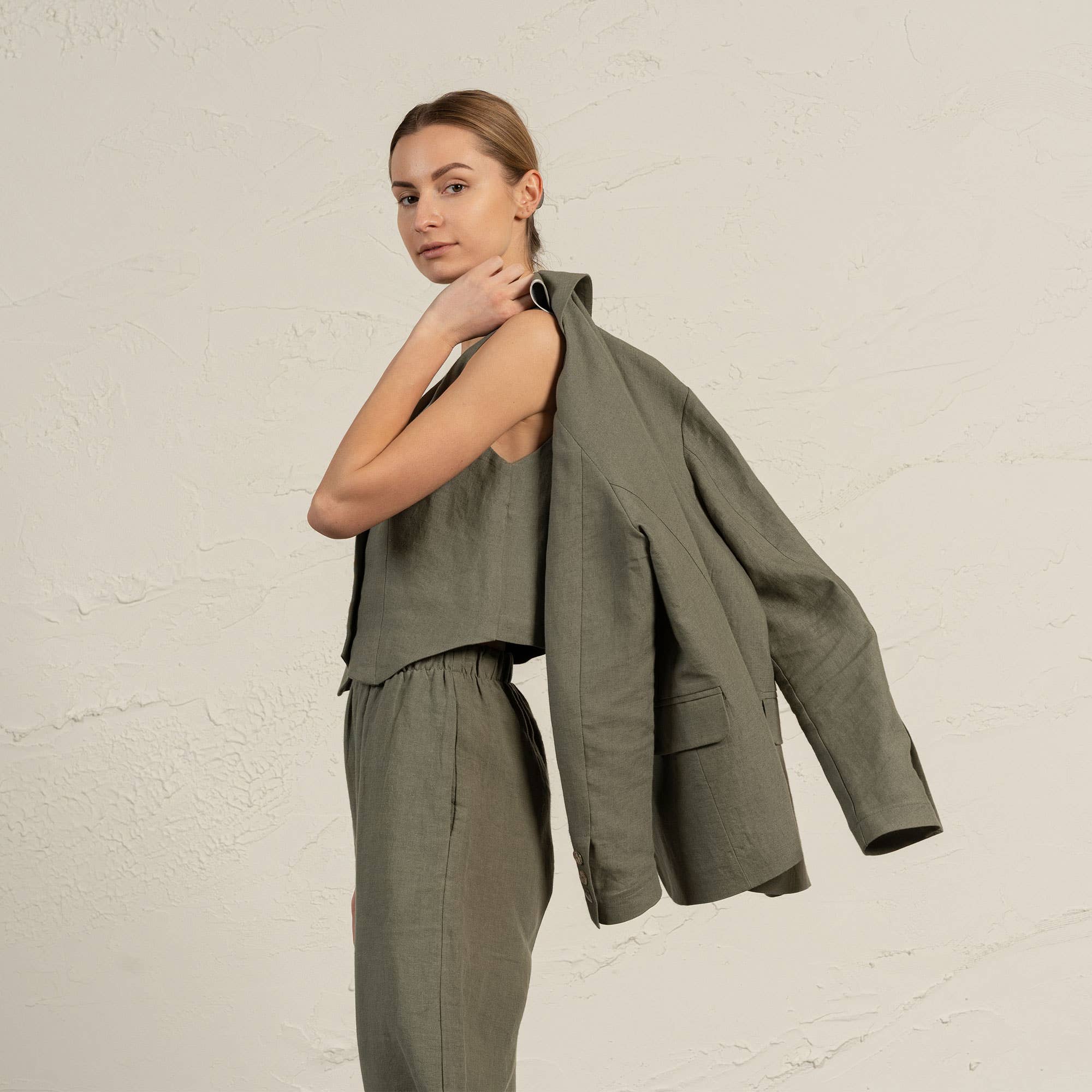 Linen Suit Jacket Quin | Pure White - Image 5