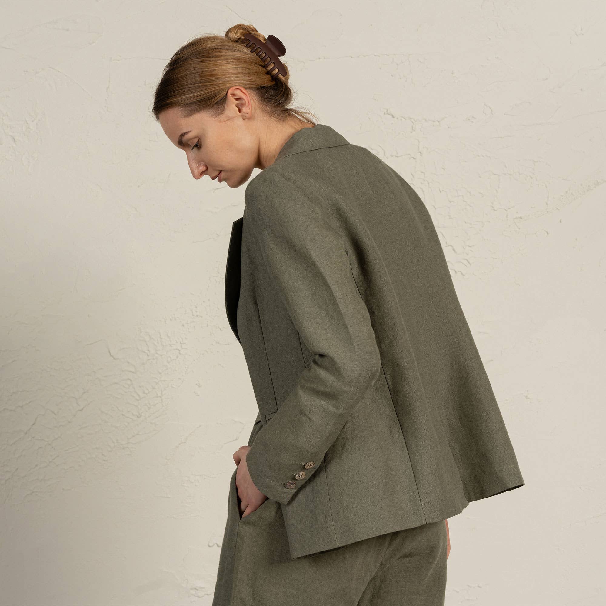 Linen Suit Jacket Quin | Pure White - Image 6