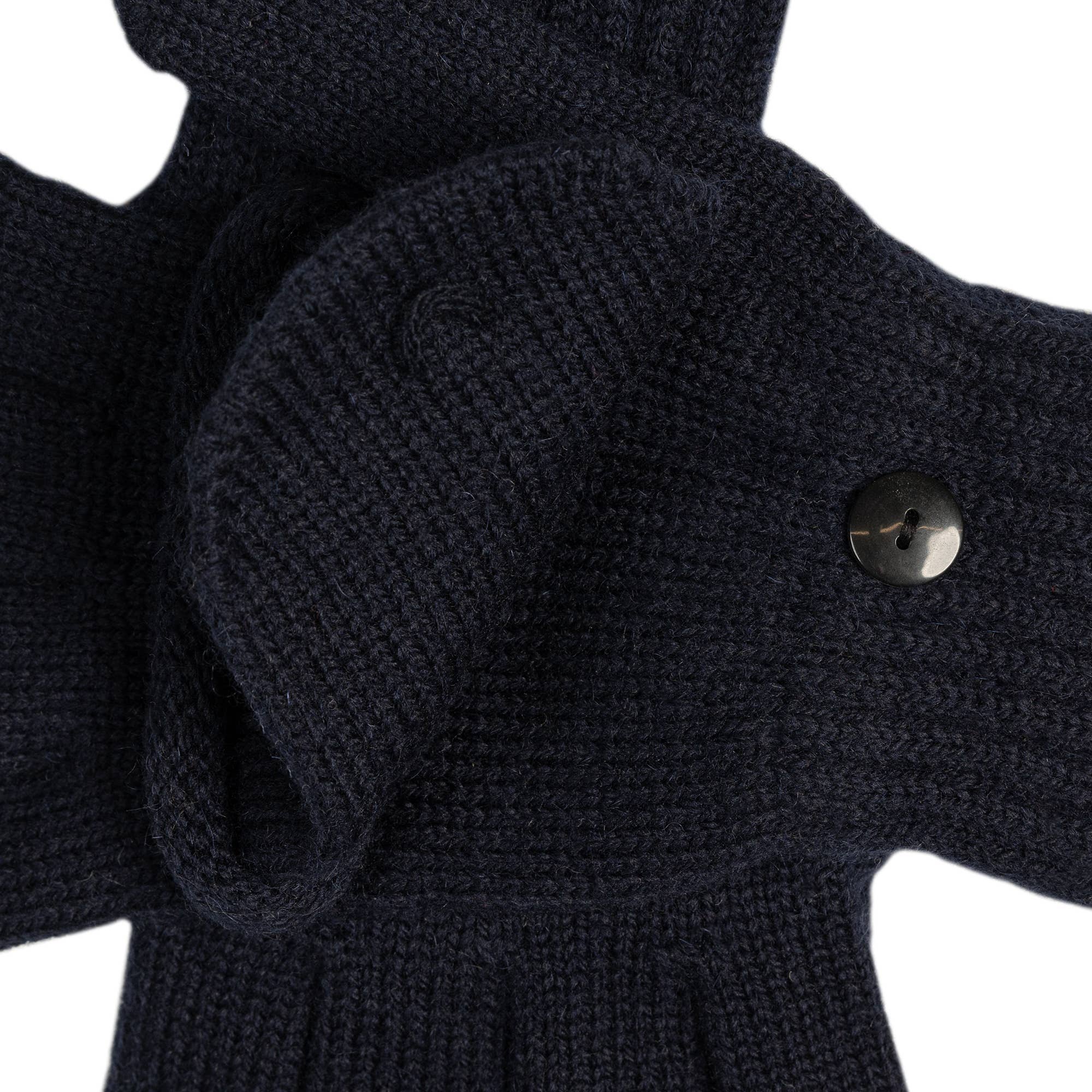 Men's Convertible Gloves Knitted Merino | Dark Blue - Image 3