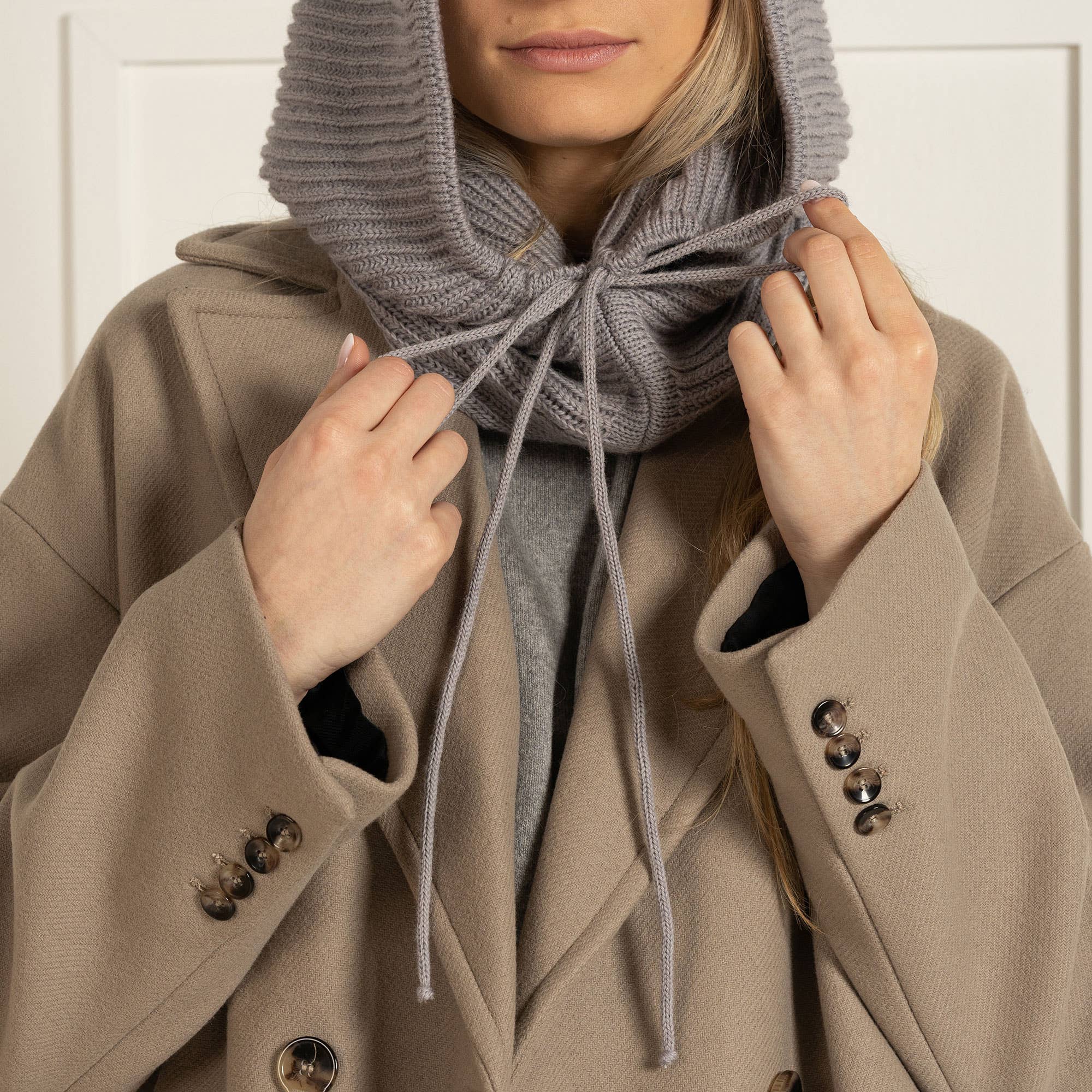 Unisex 100% Organic Merino Balaclava | Gray - Image 3