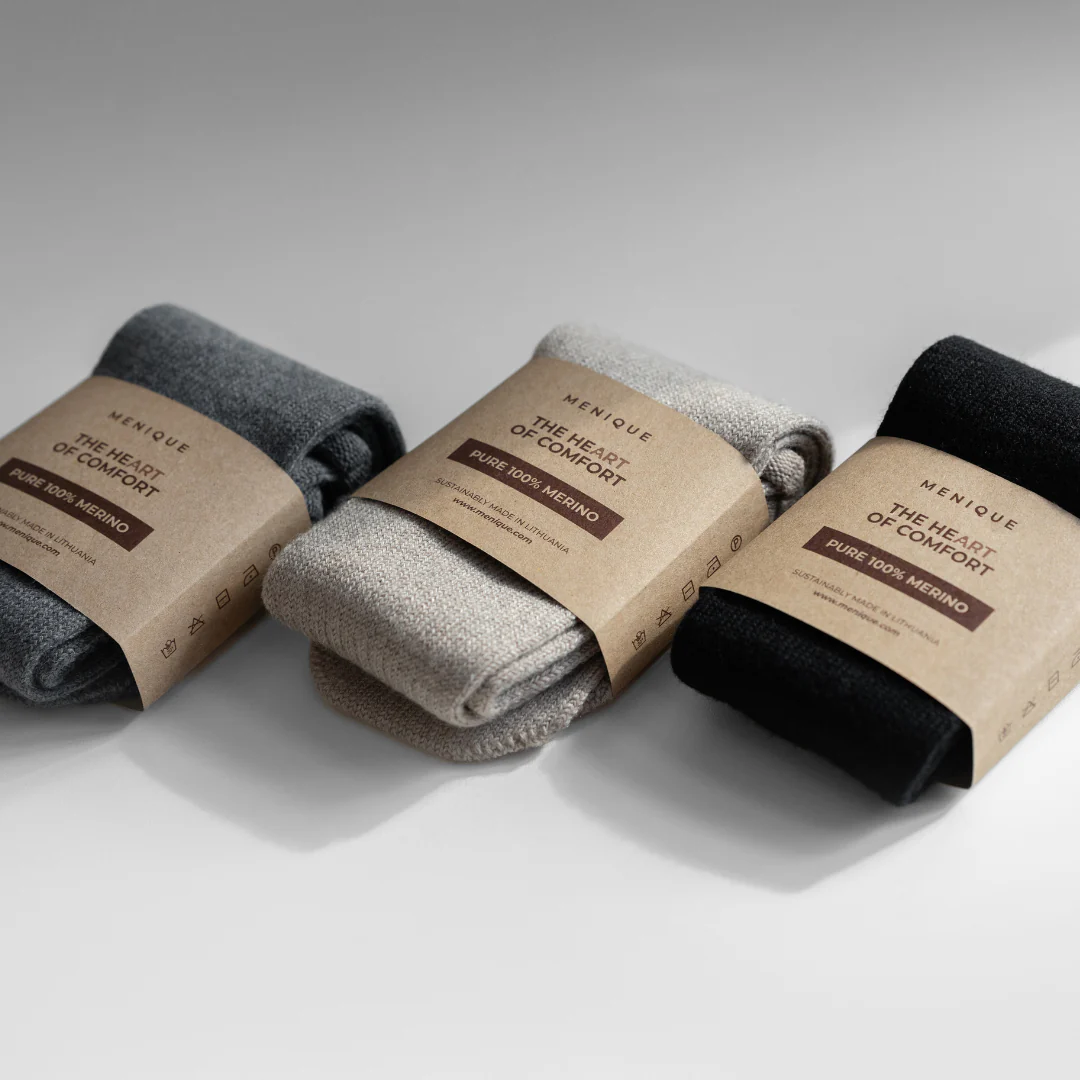 Women's Merino Wool Socks | Dark Gray - Image 3