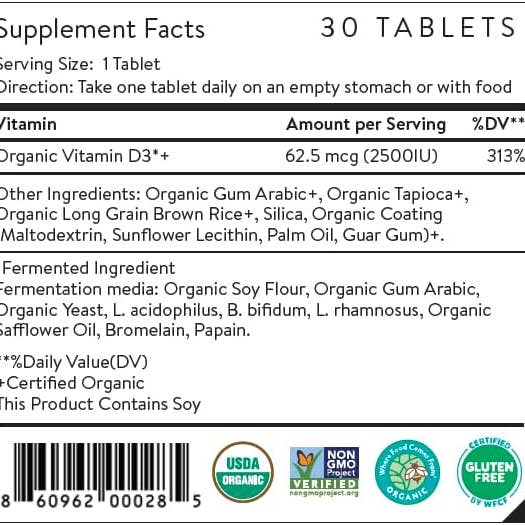 Organic Vitamin D3 2500 IU - Image 2