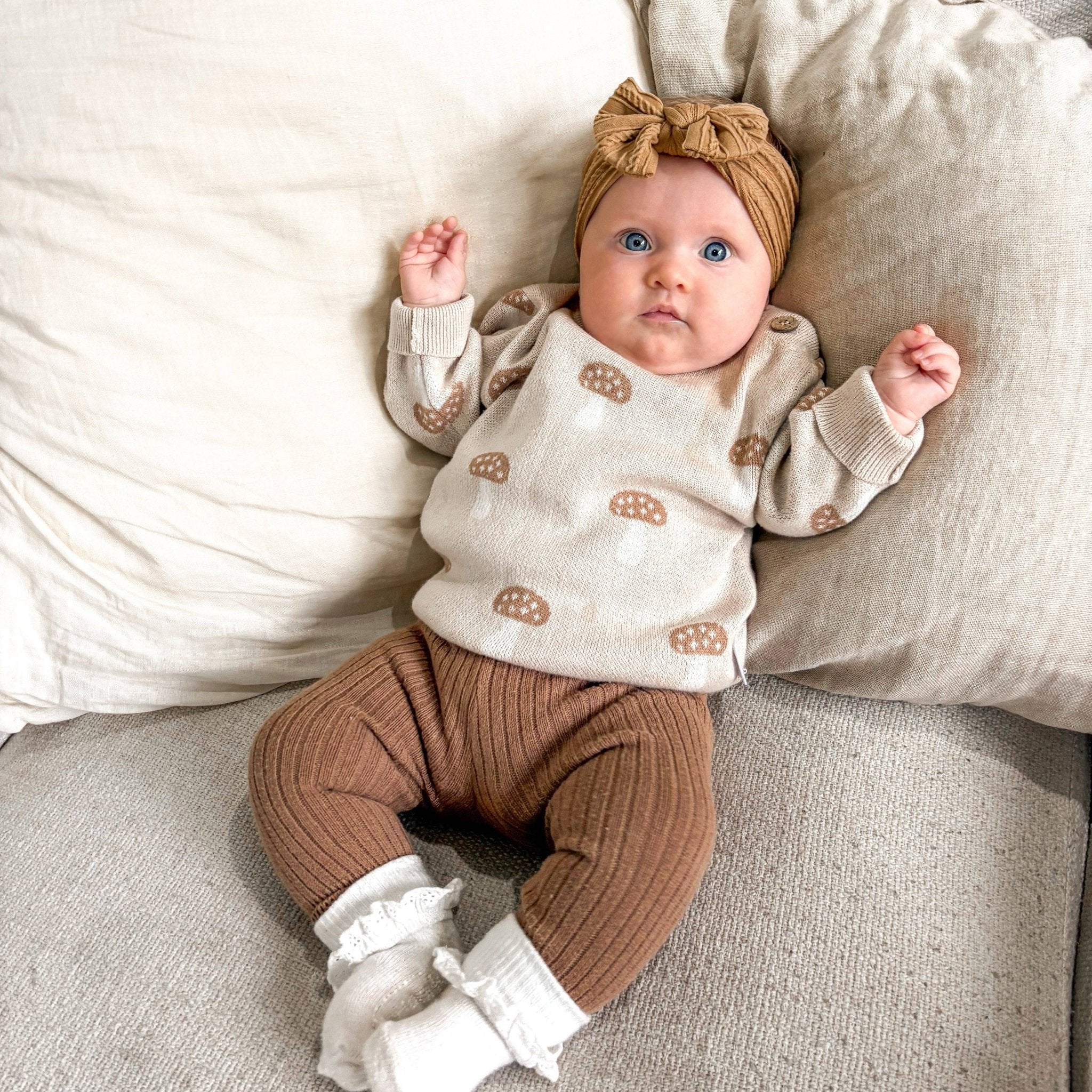 Mushroom Knit Jumper | Sand - Image 4