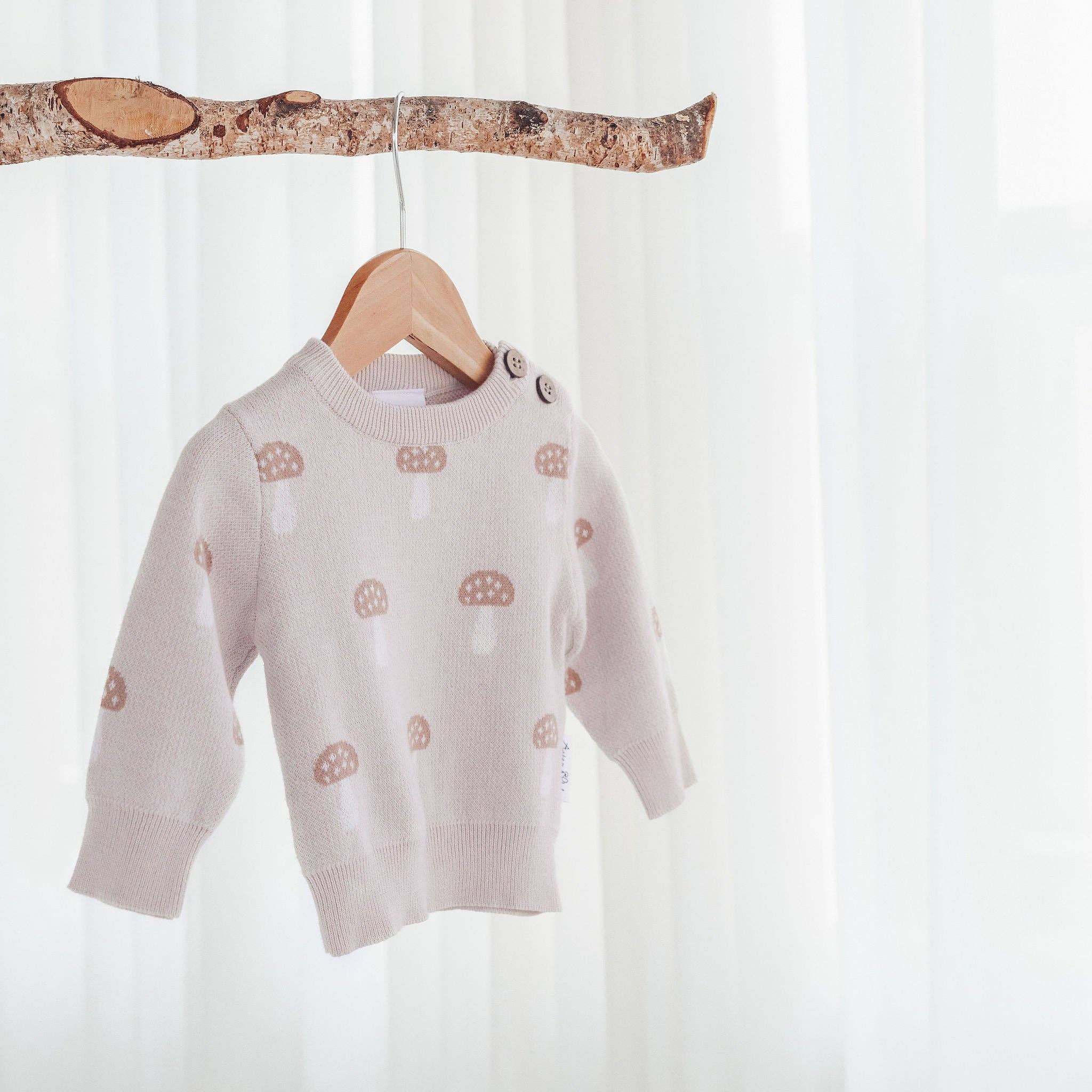 Mushroom Knit Jumper | Sand - Image 5