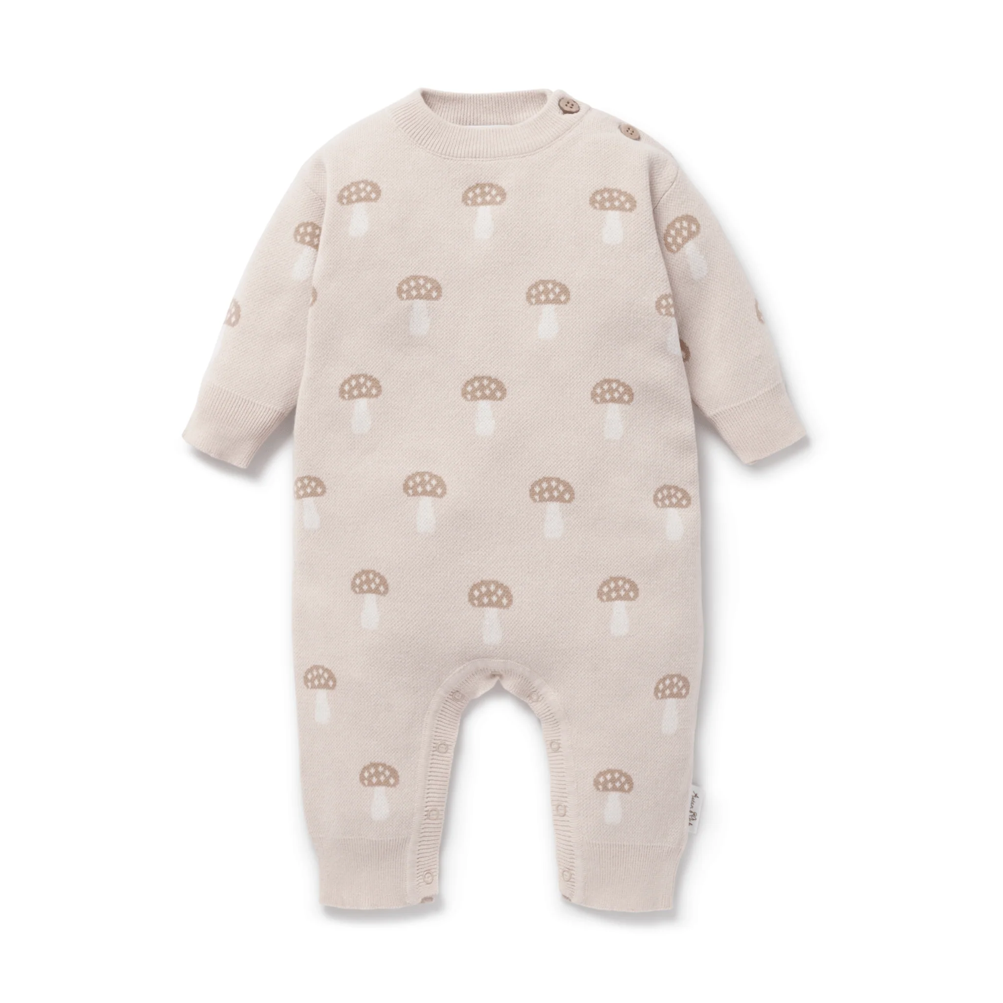 Mushroom Knit Romper | Sand - Image 2