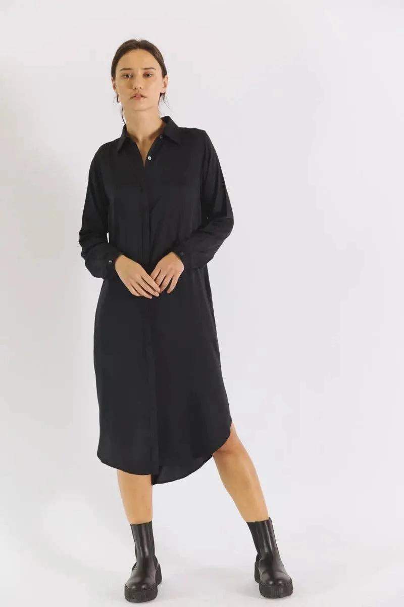 The Essential Shirt Dress | Black - Image 3