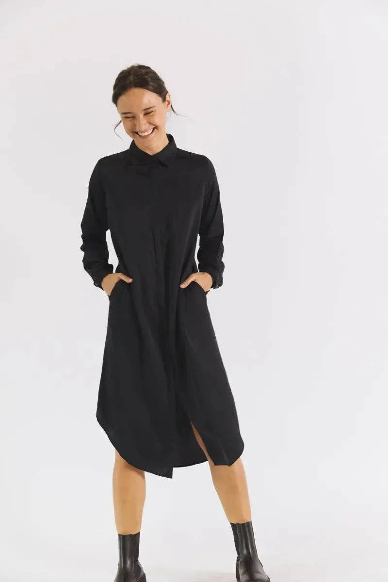 The Essential Shirt Dress | Black - Image 4